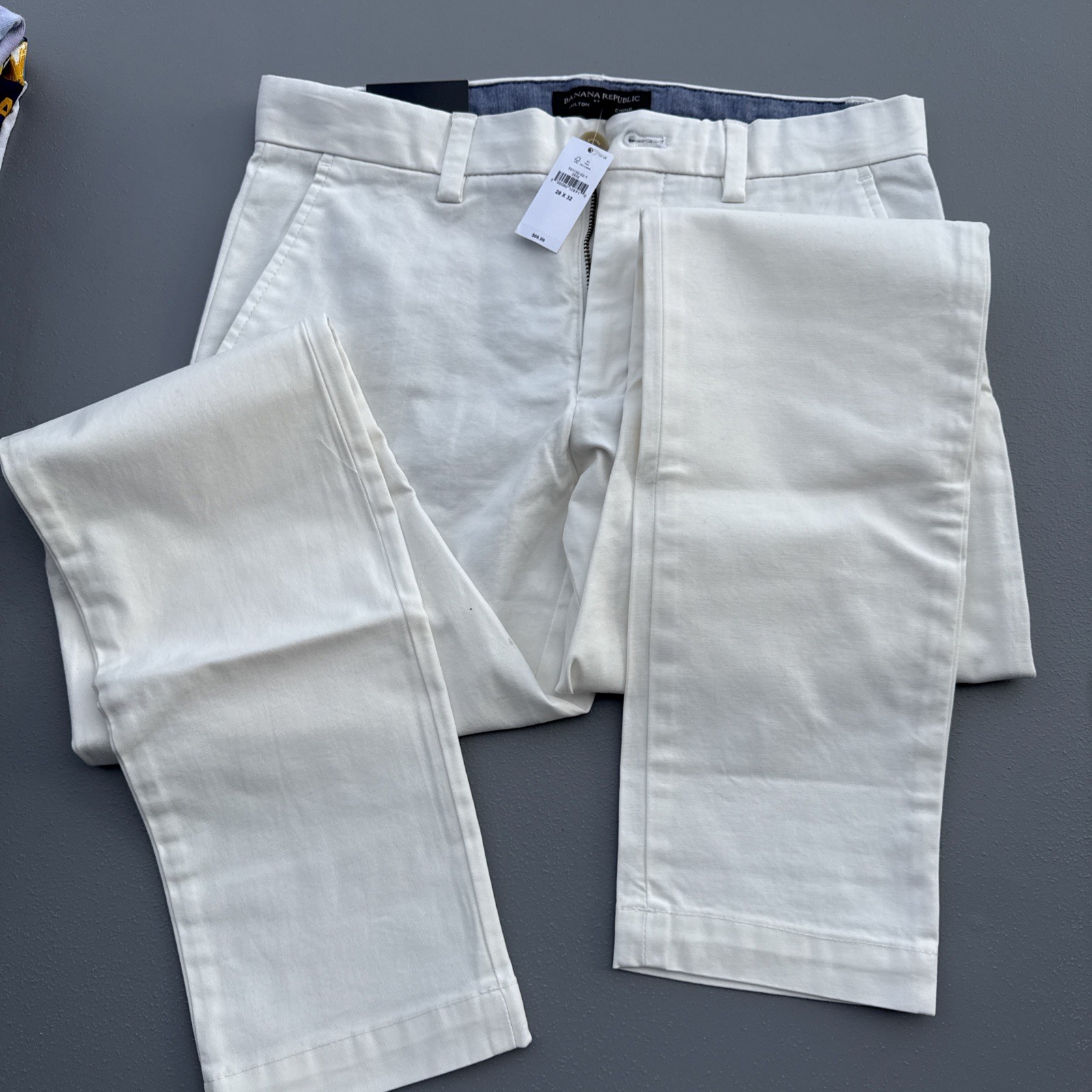 Banana Republic Men’s White Fulton Chino Pants 28×32