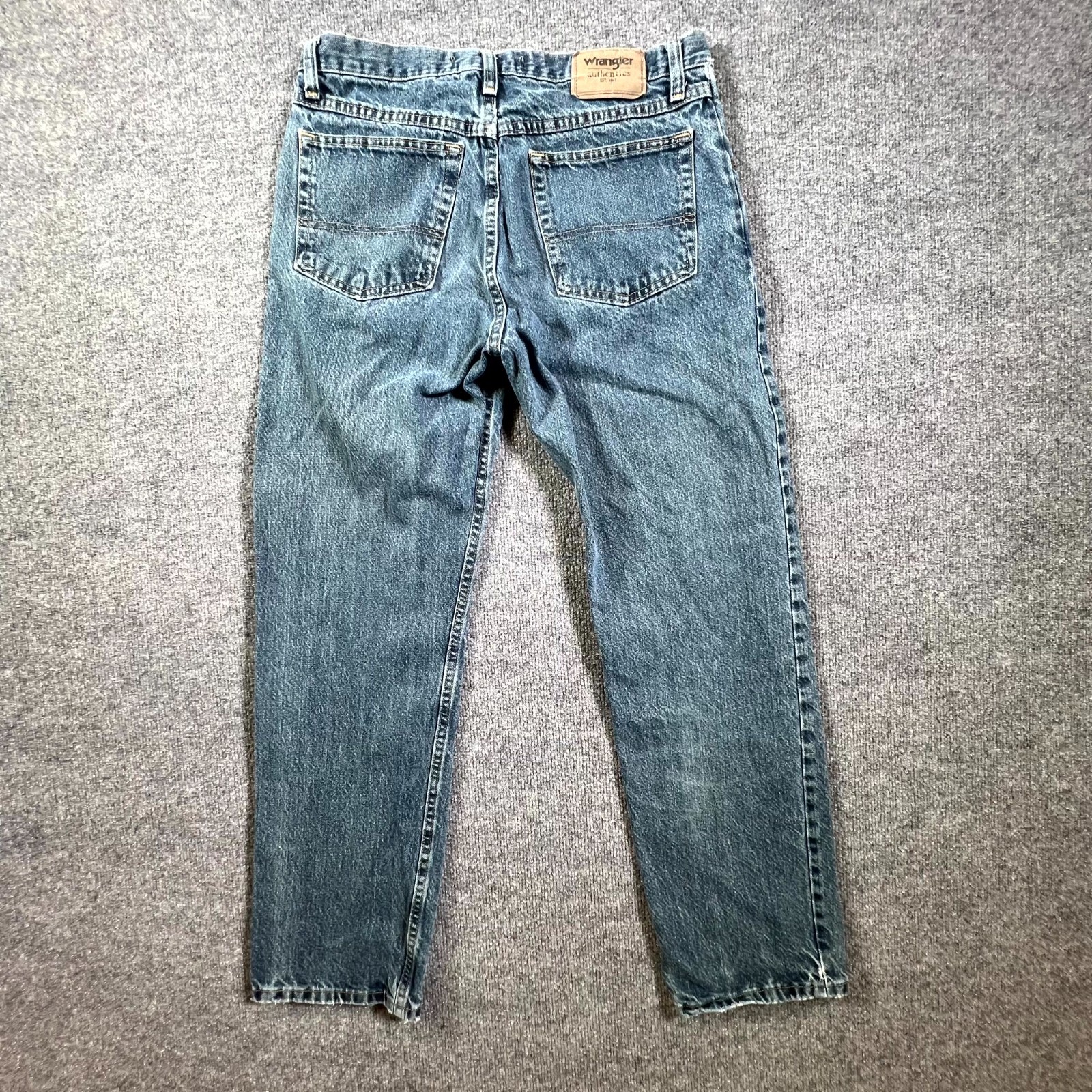 Wrangler Authentics Straight Jeans Men’s 32×30 Blue Cotton Denim Workwear Travel