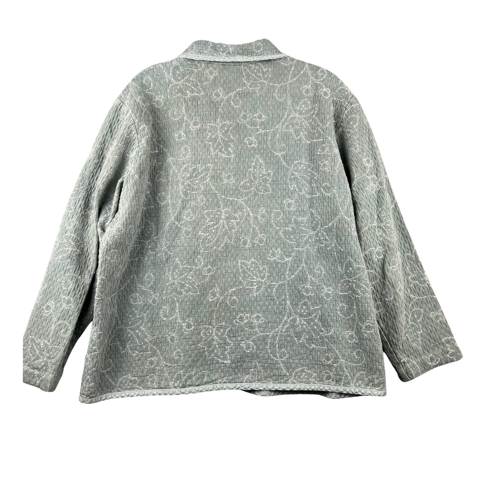 Hot Cotton Marc Ware Jacket Womens Small Embroidered Quilted Button Front