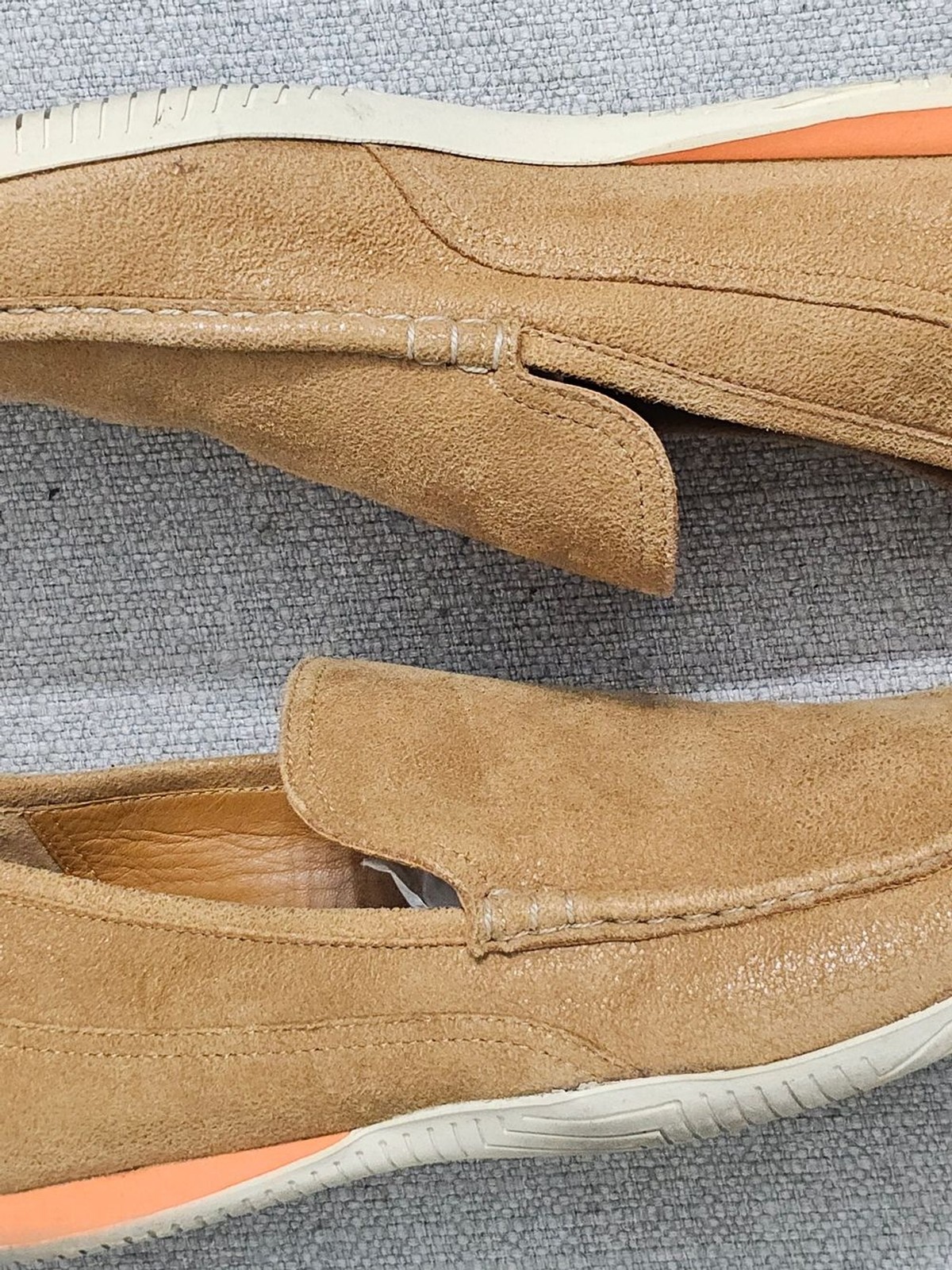 Hermès Paris Tan Suede Slip-On Loafers Driving Shoes Size 43.5