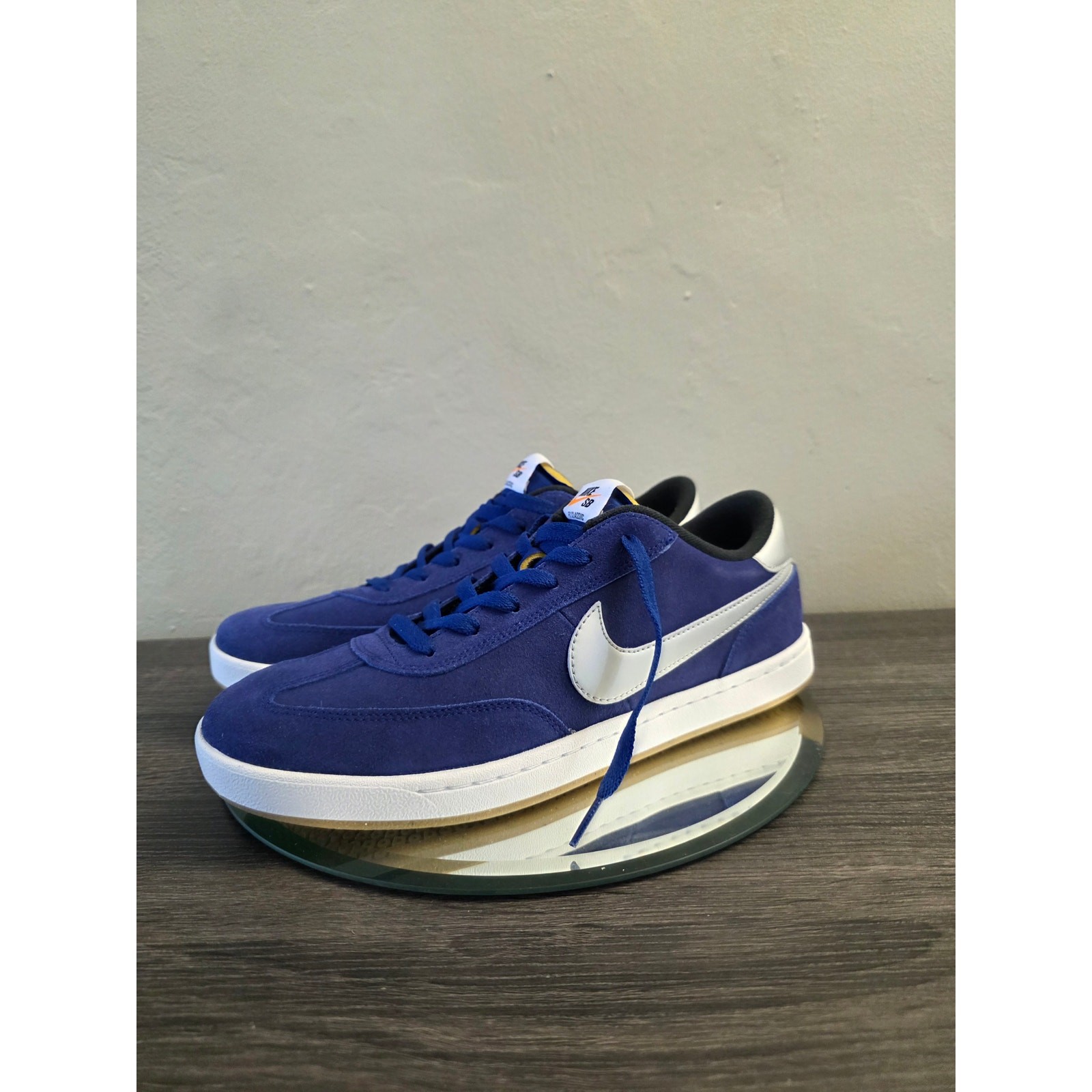 Nike SB Bruin Hyperfeel XT 909096-401 Blue Silver Suede SkateShoesSize 11.5 New