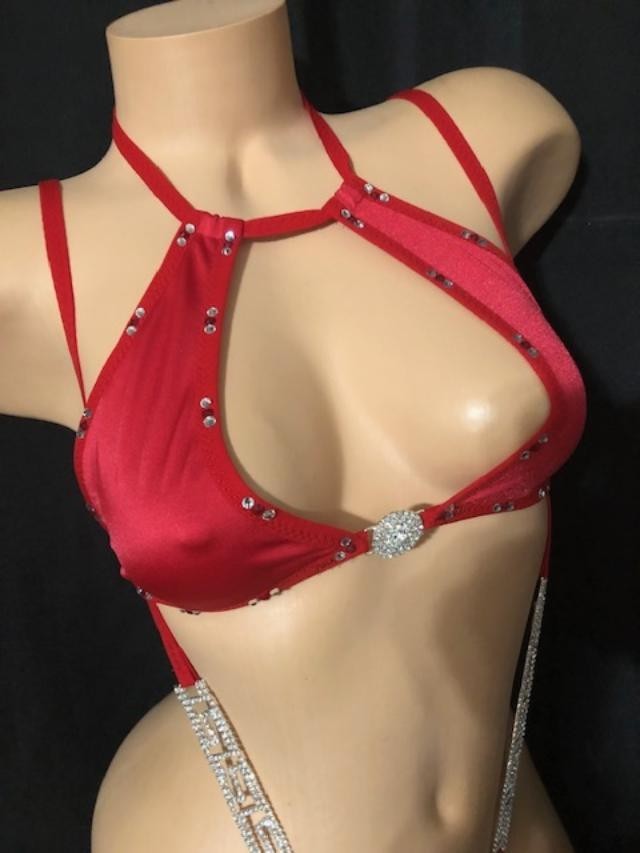 Exotic Dancer Stripper Sexy Rhinestone Slingshot One Piece Dancewear (G2154)