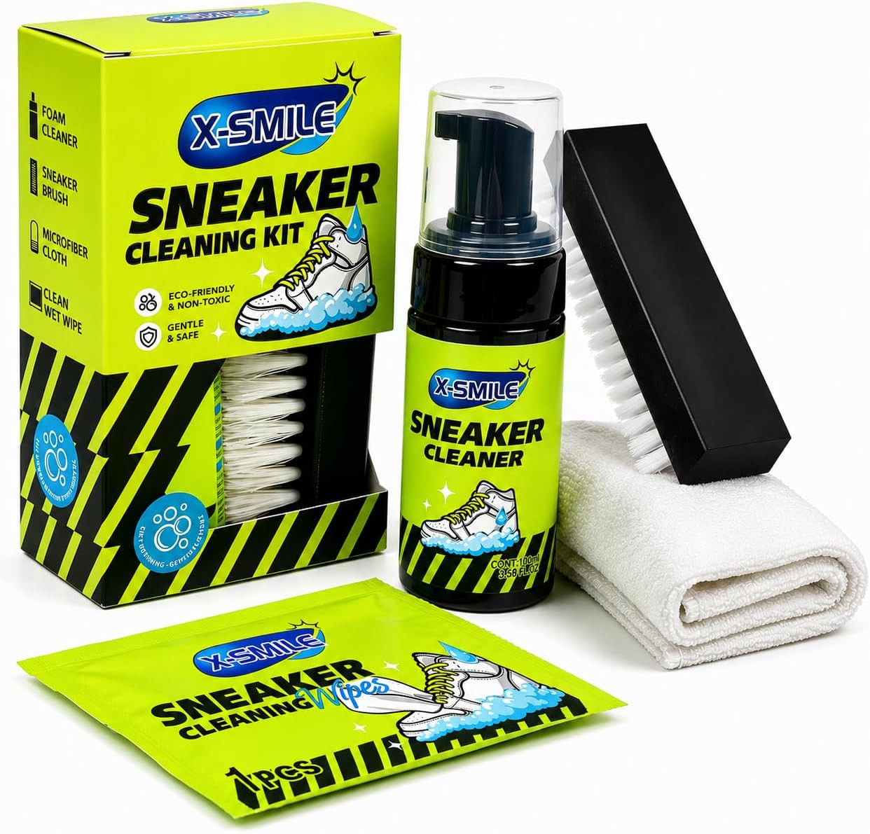 Sneaker Cleaning Kit Premium Foam Shoe Cleaner for White Shoes, PU & Synthetic L