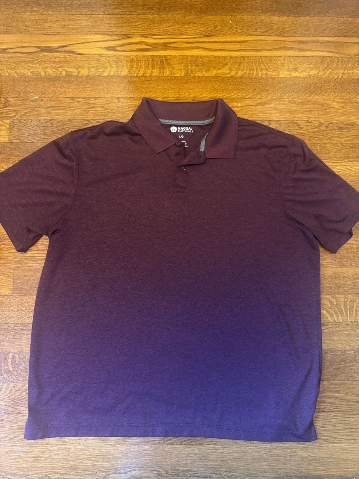 Haggar Men’s Polo in Maroon – Large