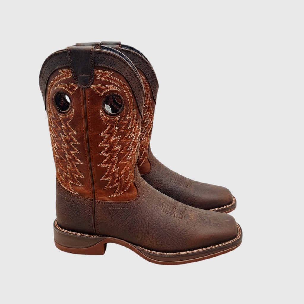 C11 S1 Durango Rebel Men’s Dark Brown Chestnut Wide Cowboy Boots, Soft Toe