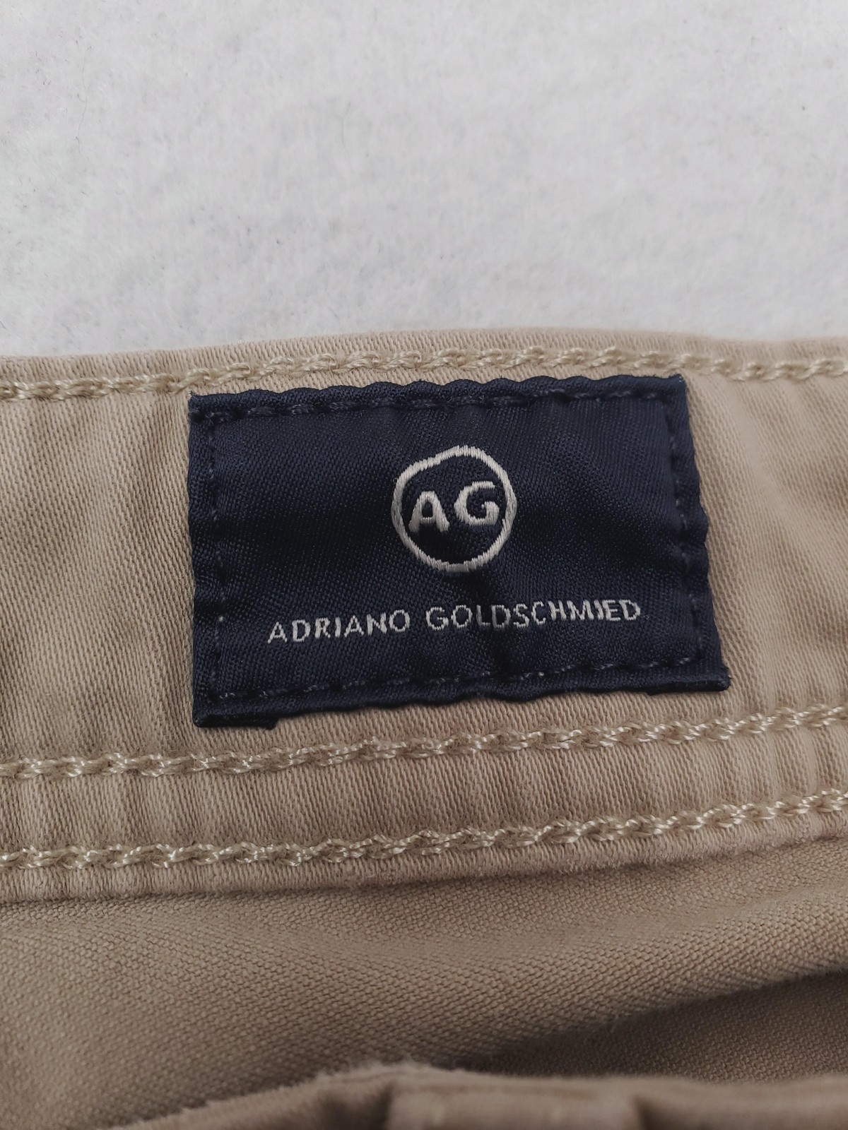 AG Adriano Goldschmied Jeans Mens 32×32 Beige Tellis Modern Slim Tapered Stretch