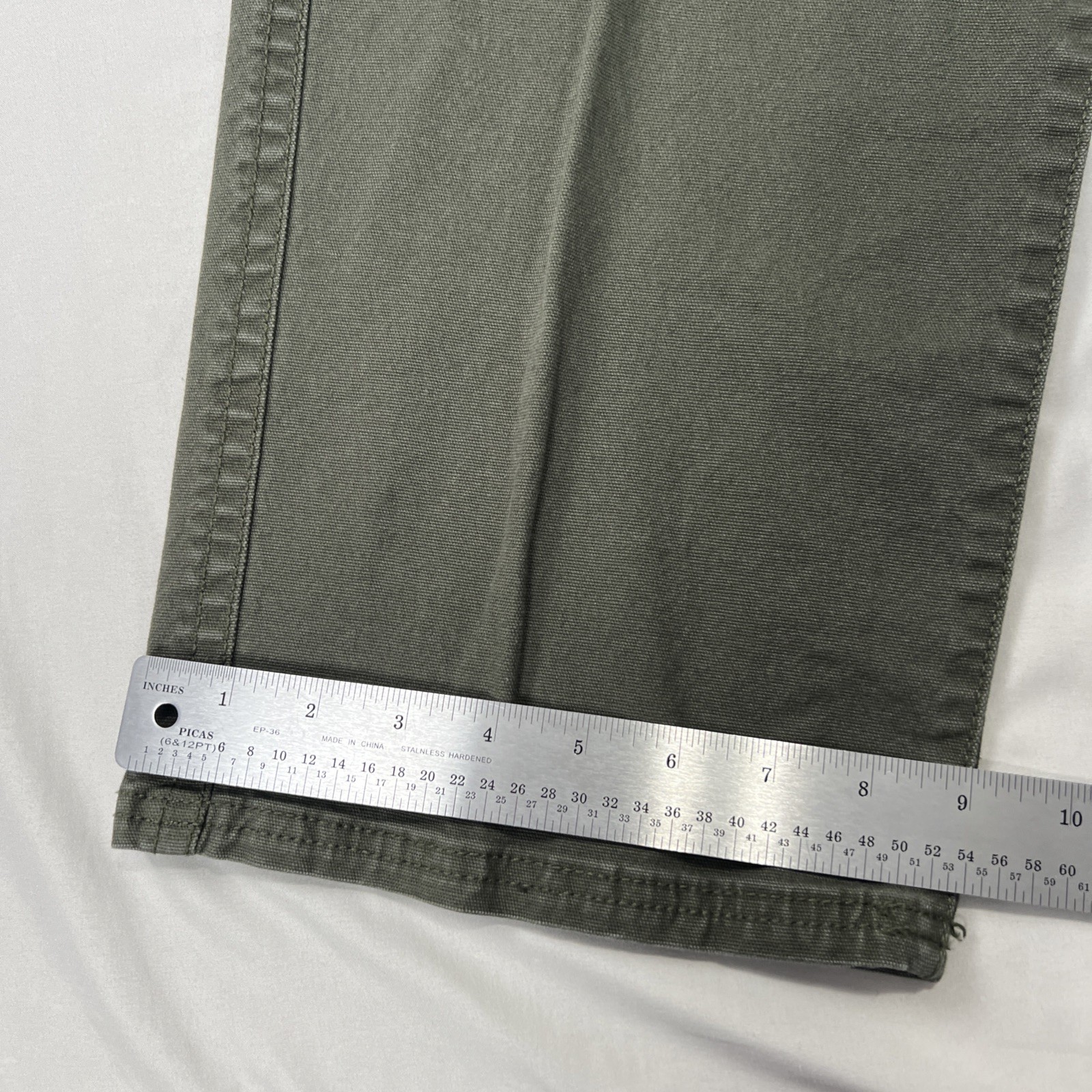 Legendary Outfitters Canvas Pant Mens 40×30 Tag 40×32 Green Outdoor Workwear