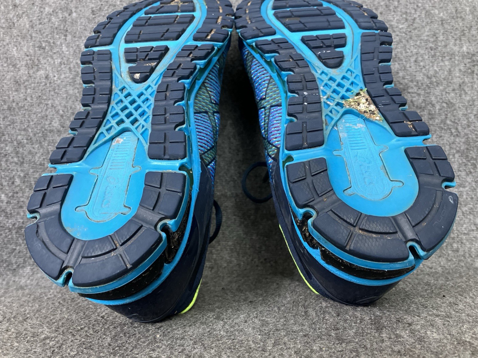 Asics Gel Quantum 360 Mens 13 Blue Yellow Running Shoes Sneakers 1021A134 ISSUES