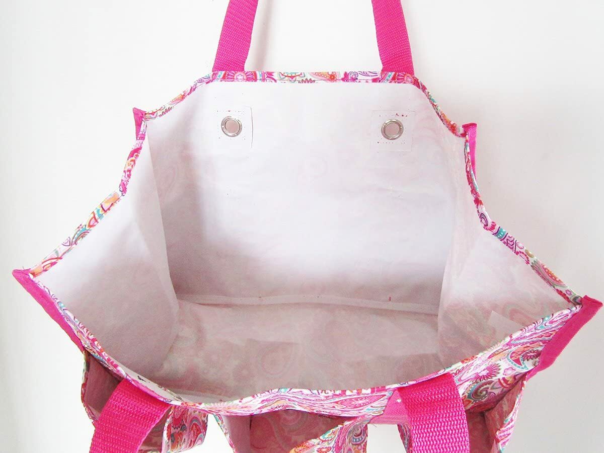 Thirty-one Utility Tote Pink Paisley Beach Travel Shopping Shoulder Bag