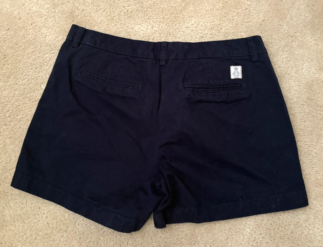 Tommy Hilfiger Shorts Womens Size 8 Navy Blue Walking Everyday Fit Flat Front