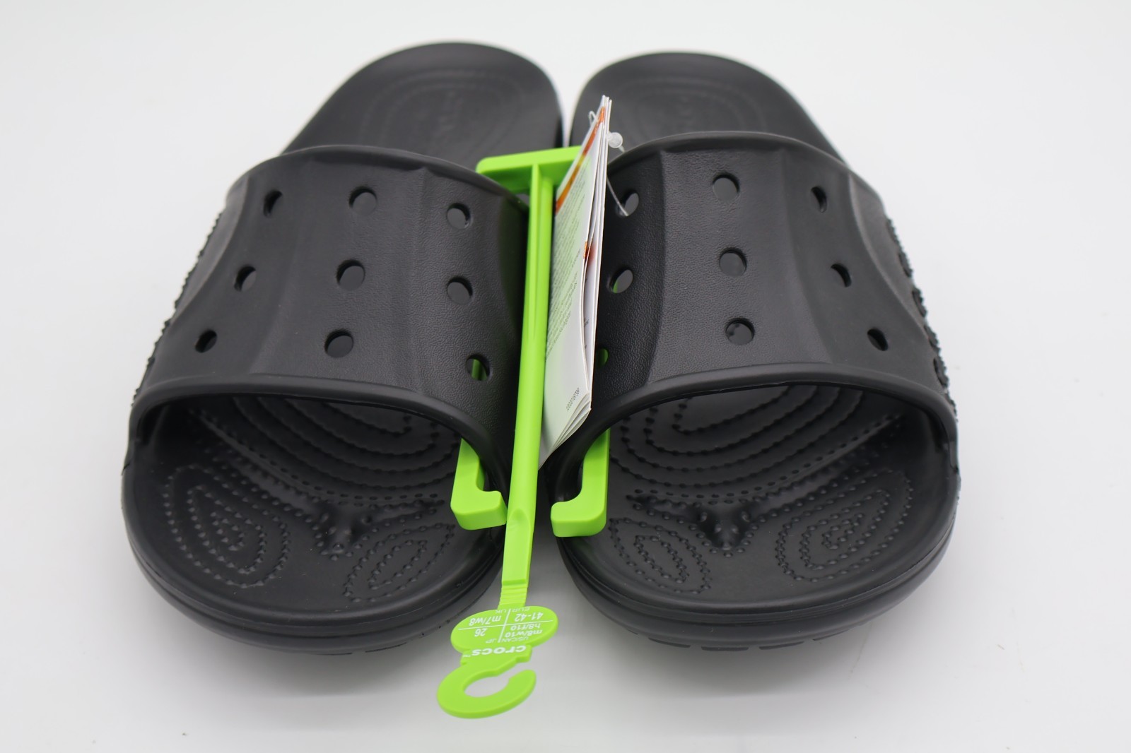 Crocs Adult Baya II Slide Sandals Black Size M8 / W10 NWT