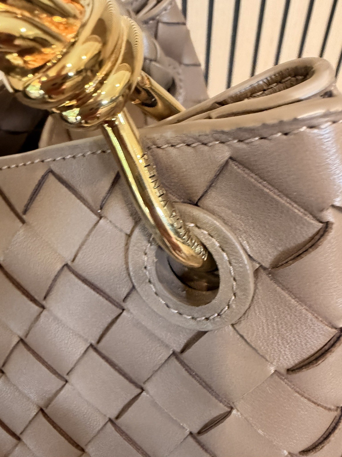 Bottega Veneta Intrecciato Large Parachute Shoulder Bag Pinecone