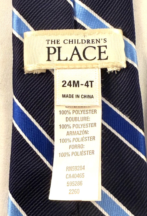 The Children’s Place – 24 mo-4T – Adjustable with Buckle – Tie – Blue Stripes