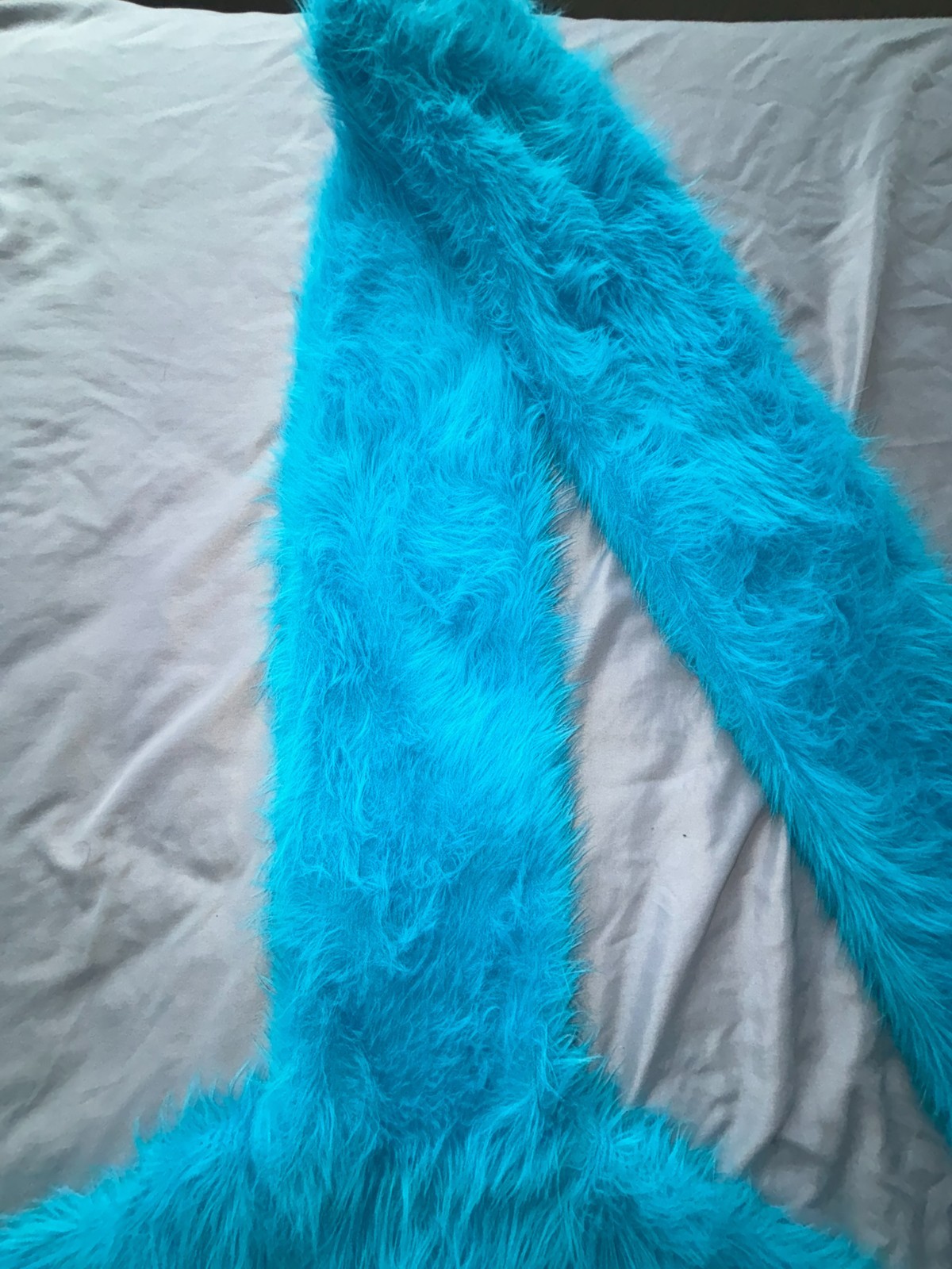 Fuzzy Fluffy Furry Aqua Blue SweaterKitten 200cm Turtleneck Sweater