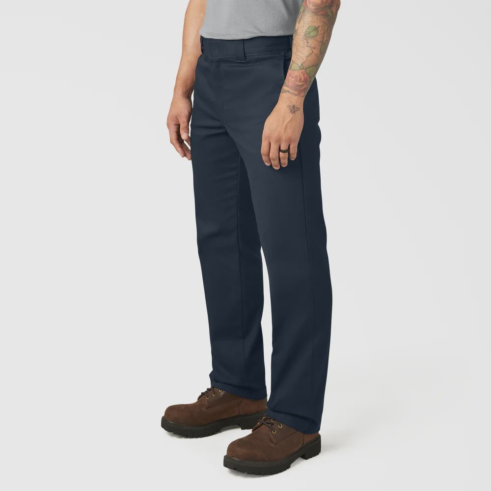 Dickies Dark Navy Original Fit Workwear Pants 874DN Unhemmed