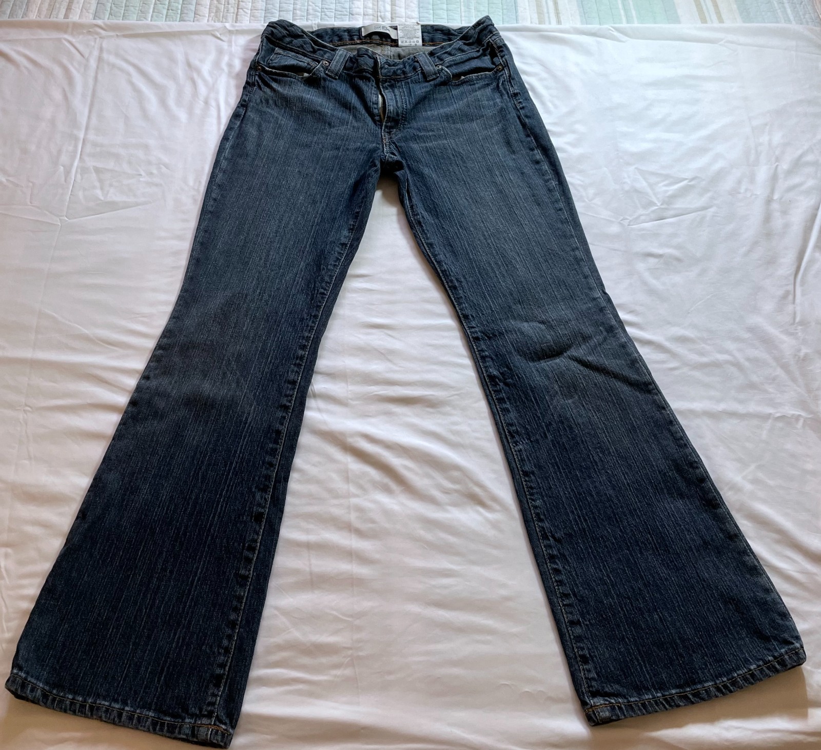 Gap Curvy Flare Jeans Women’s Size 8 Ankle Stretch Dark Blue Denim Mid Rise boho