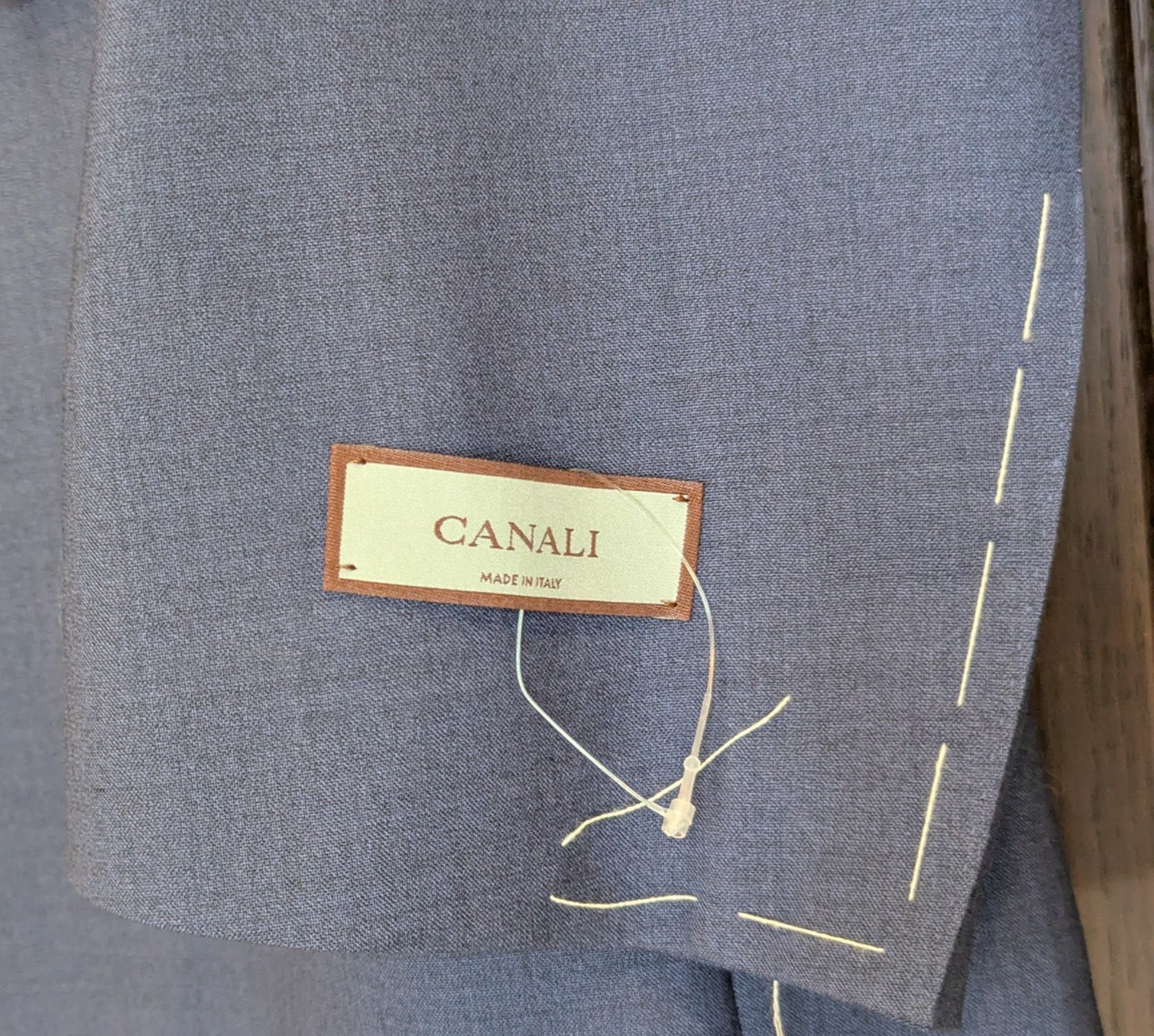 CANALI Impeccabile 100% Wool Suit , Model 15280, Mid Blue, Size 48 L (58 EU) NEW
