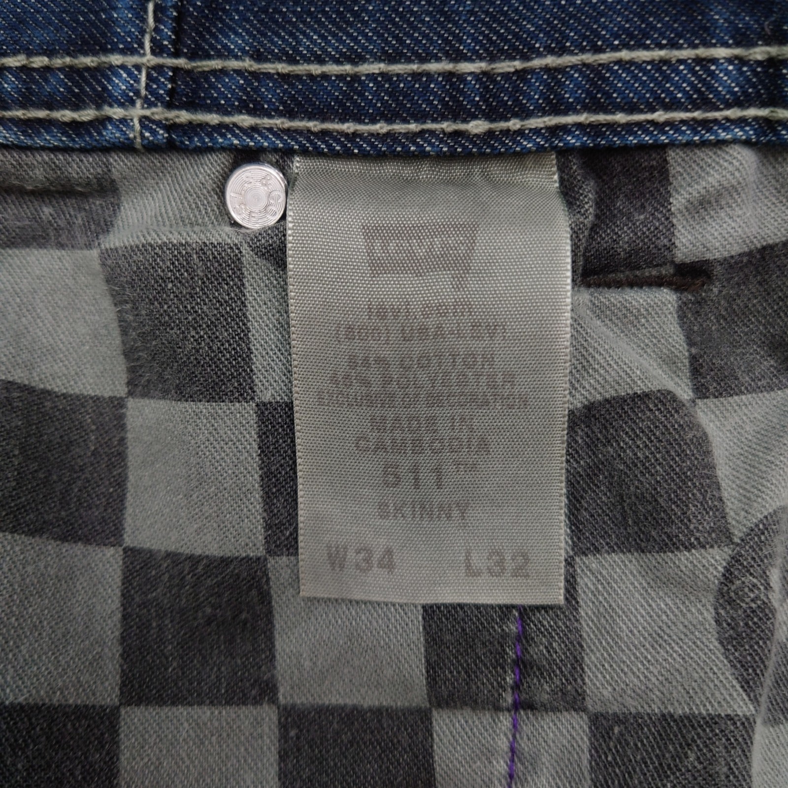 Y2K Levis 511 Jeans Men 31×34 Button Back Cinch Waist Affliction Style Cowboy