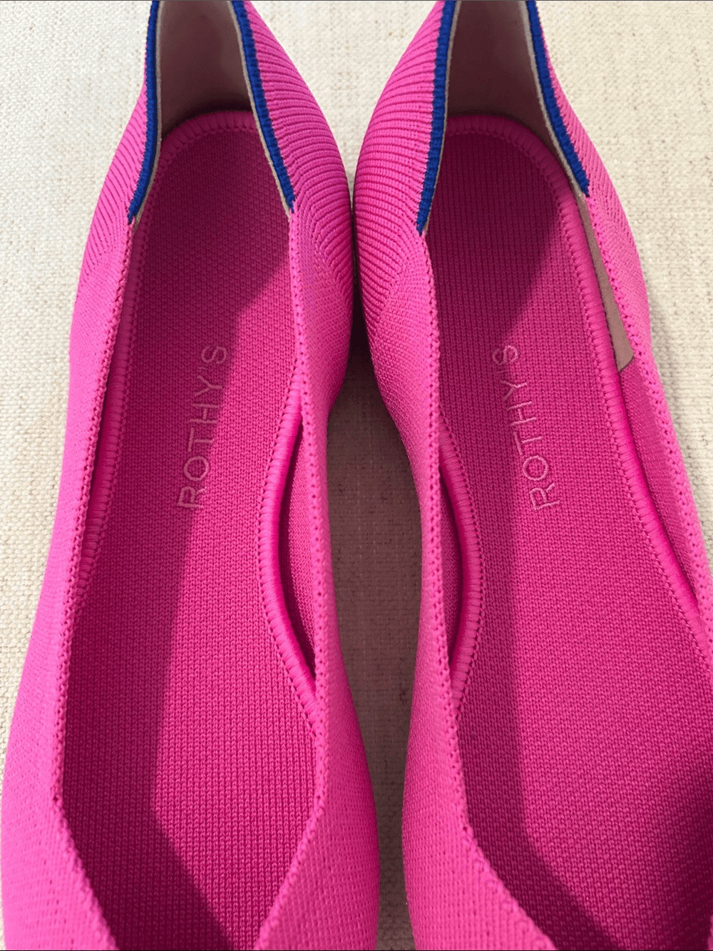 Rothy’s The Point Womens Flat Shoes Dragon Fruit Fushia Pink, Size 11.5, NWT