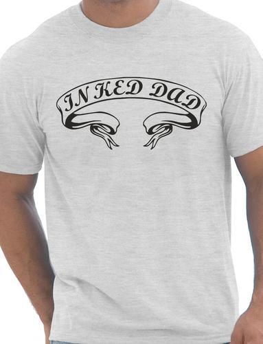 Inked Dad Mens T-Shirt Tattoo Style Gift Present Size S-XXL