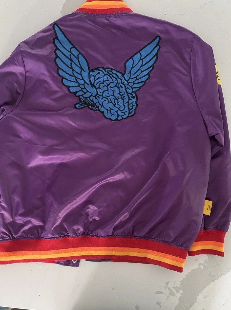 Gallery Dept. Men’s Purple Varsity Jacket Logo Patch Embroidered Graphic