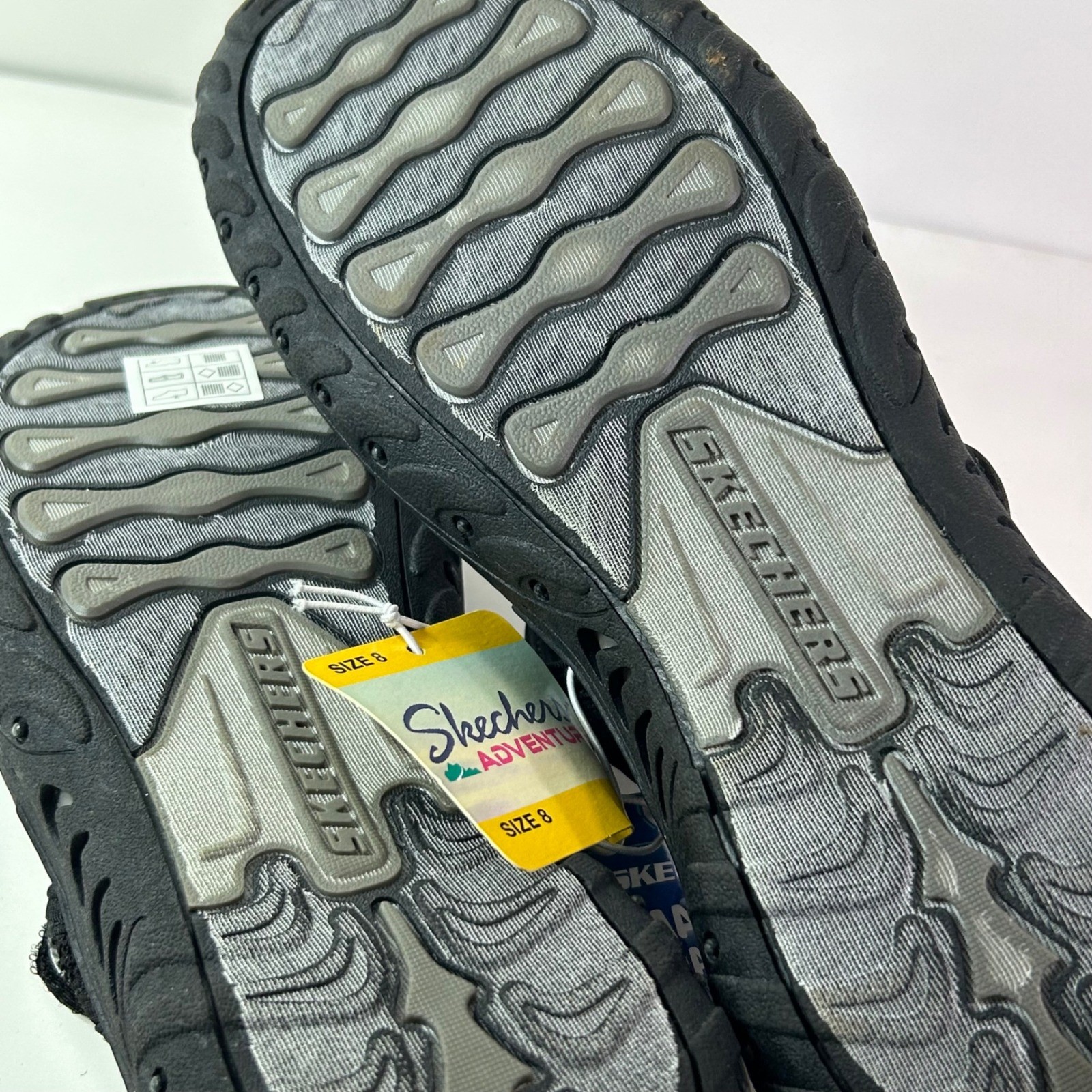 Skechers Reggae Desert Escape Black Slide Sandals Womens 8 40790SA NEW