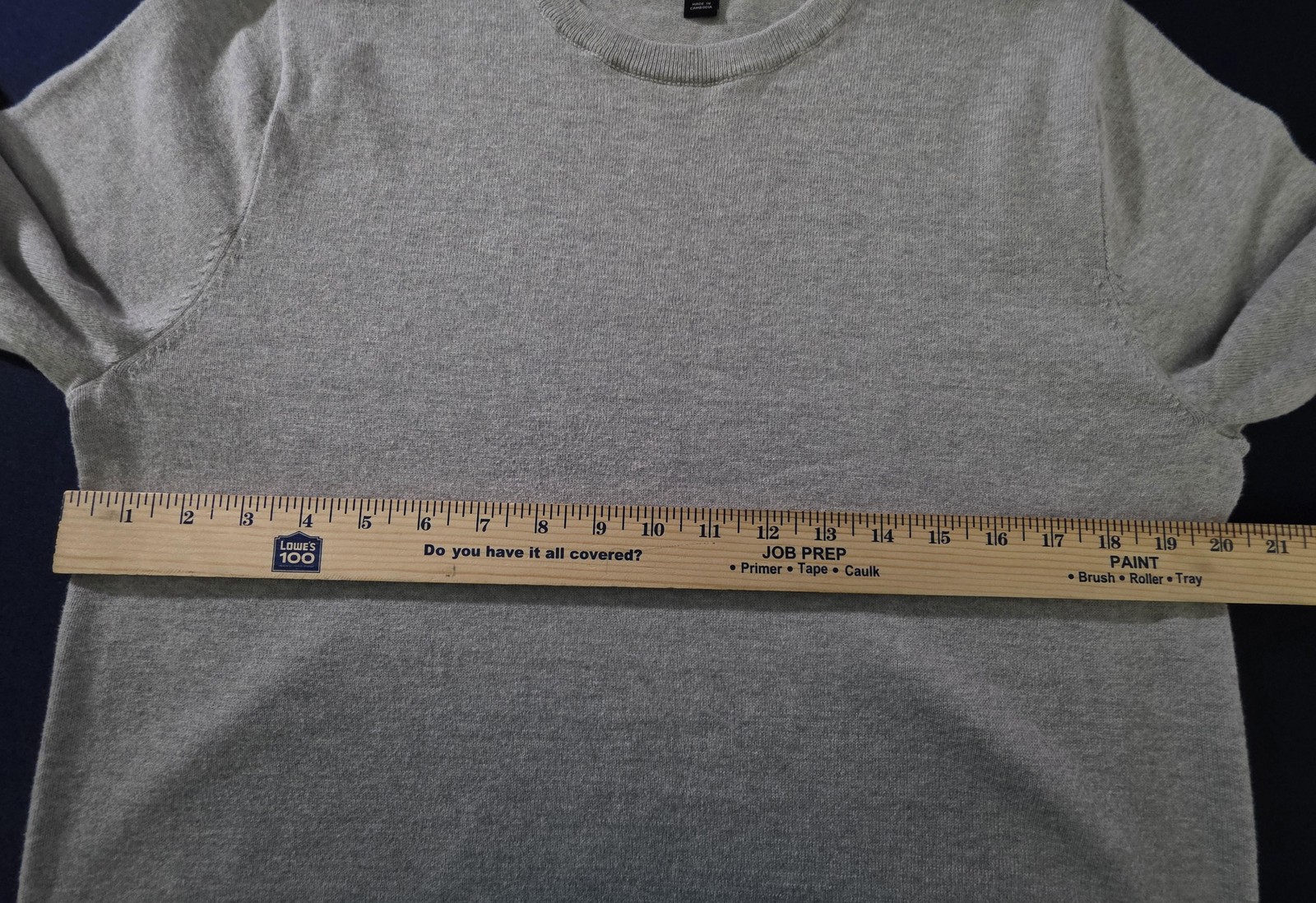 J Crew Sweater Tee Men Medium Heather Quarry Gray Cotton Crewneck Pullover AZ229