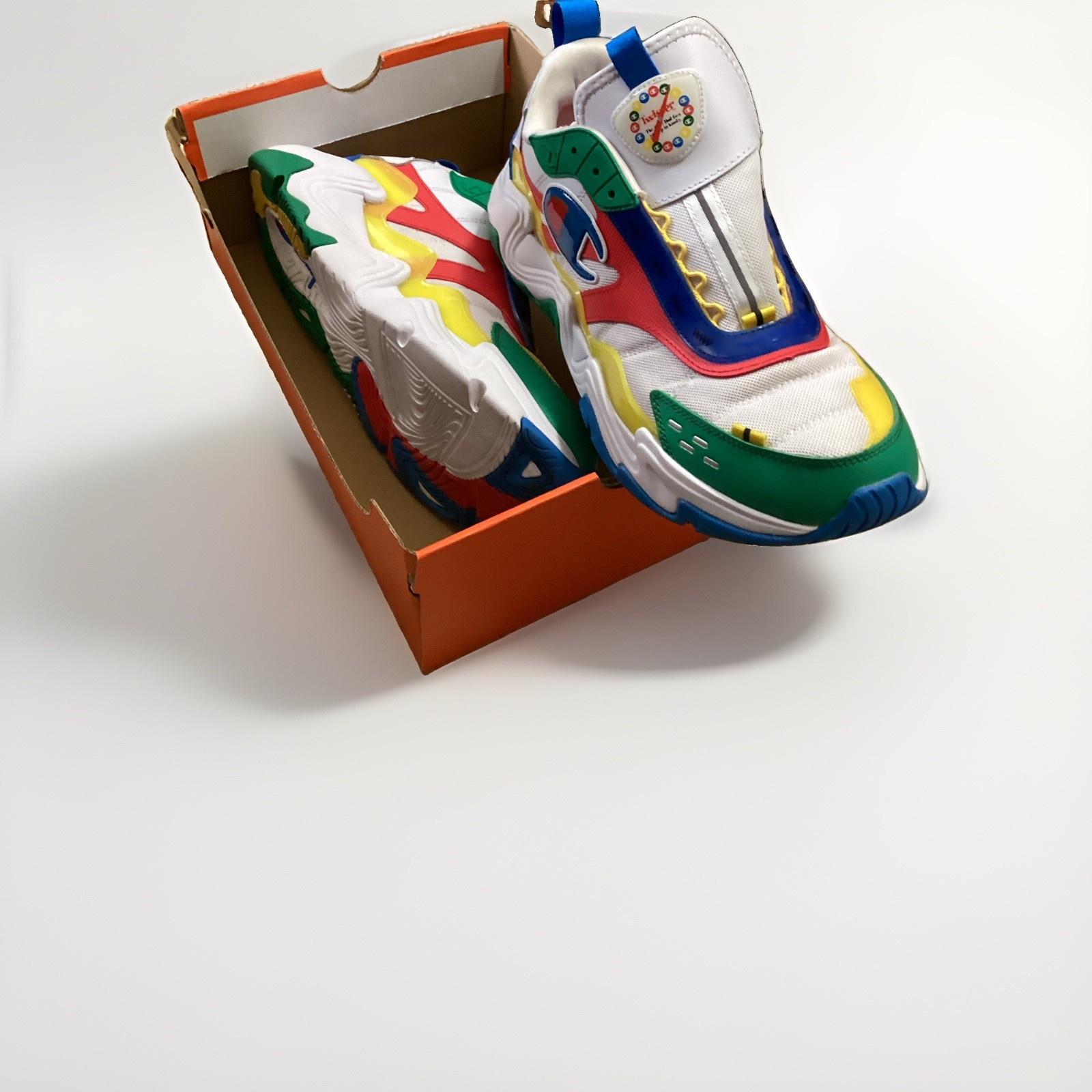 Champion Hyper C Floop Twister Boys High Top Lace Up Colorblock US 12M EU 46