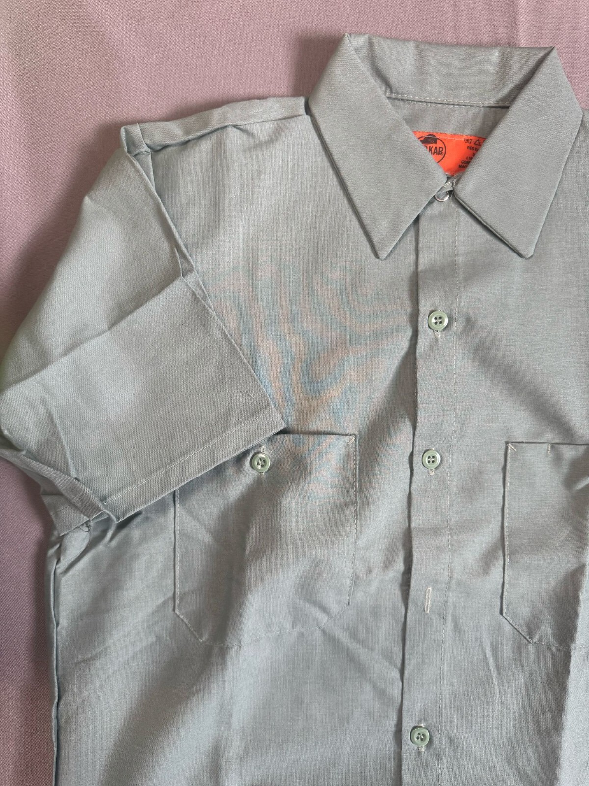 Red Kap Men’s Industrial Work Shirt, Regular Fit, Short Sleeve, Light Green