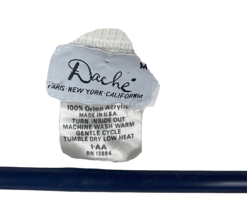 Dache Paris-New York-California Orlon V-Neck Sweater Hyatt Regency Maui Size M