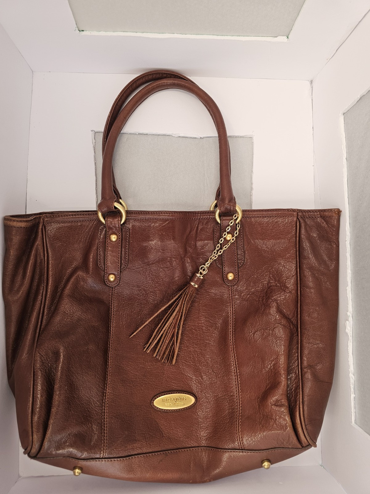 Brahmin leather tote bag