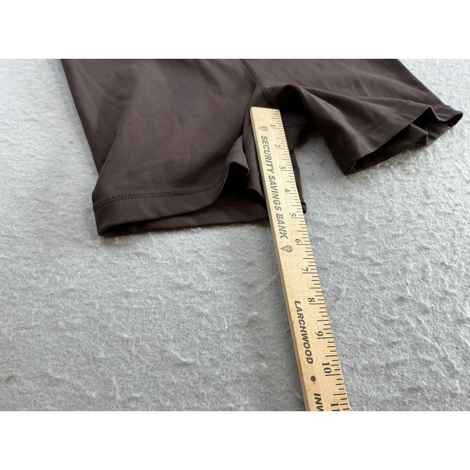 Yogalicious Lux Everyday 5″ Short Brown High Waist Biker Shorts Large Activewear