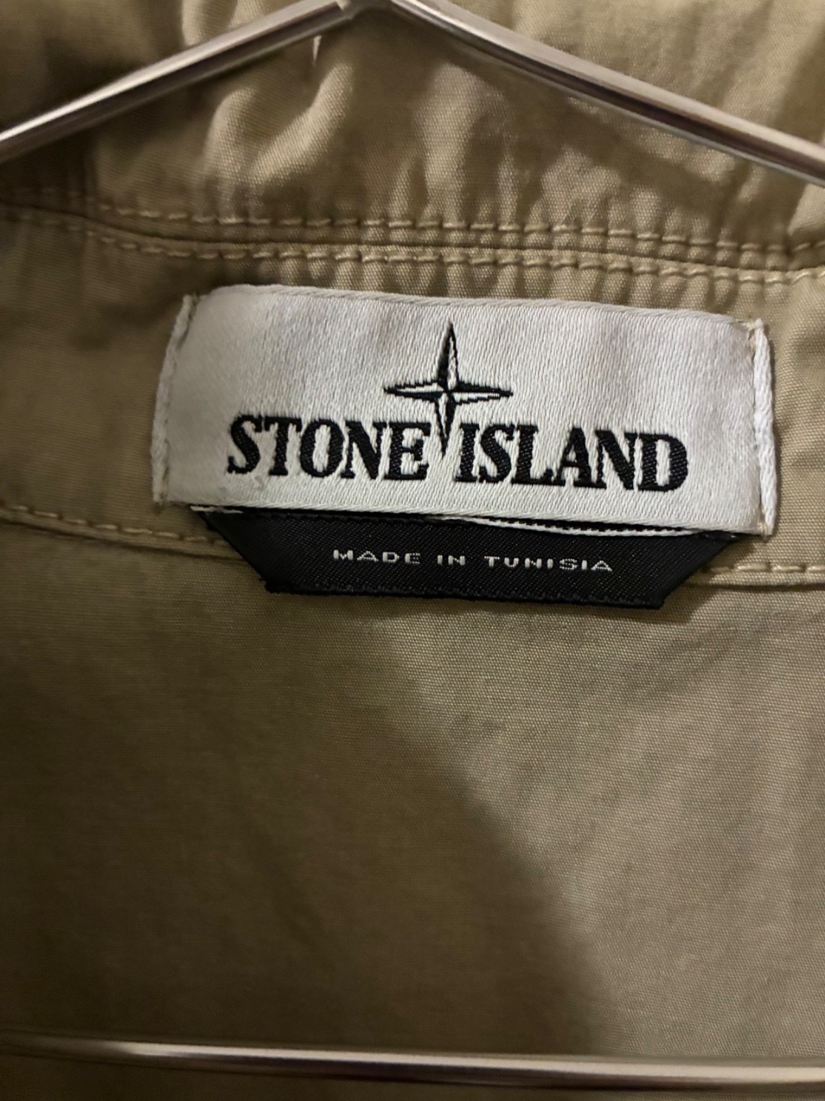 LNWOT AUTH STONE ISLAND BEIGE DOUBLE ZIP OVERSHIRT (SIZE XL)