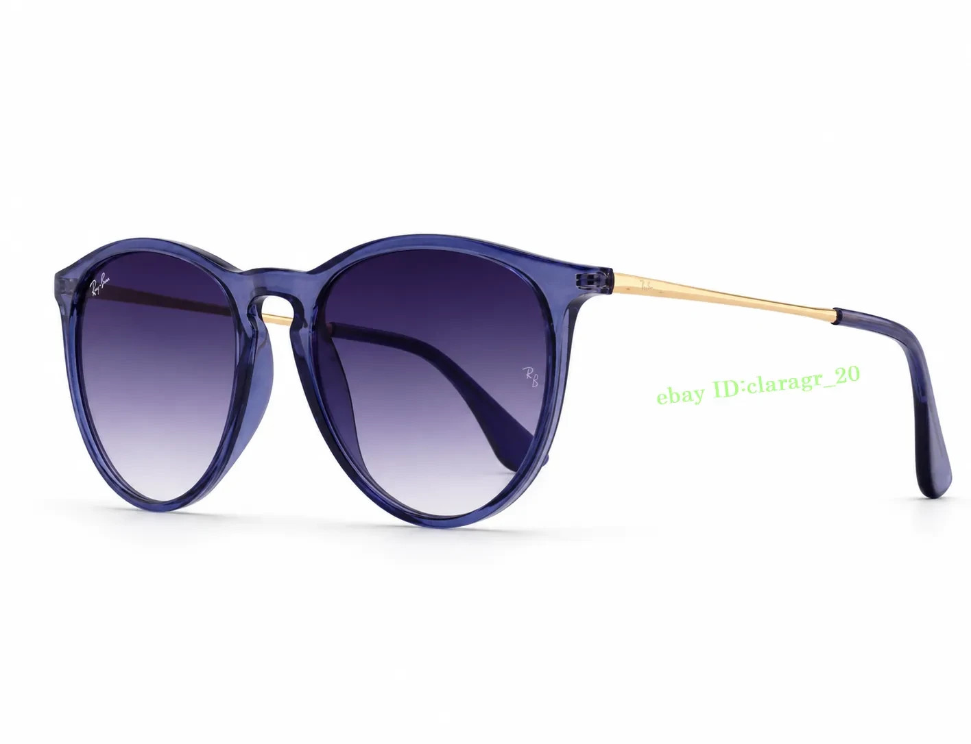 *New* Ray-Ban RB4171 Erika Sunglasses Grey Lenses Blue Frame 54mm UV400