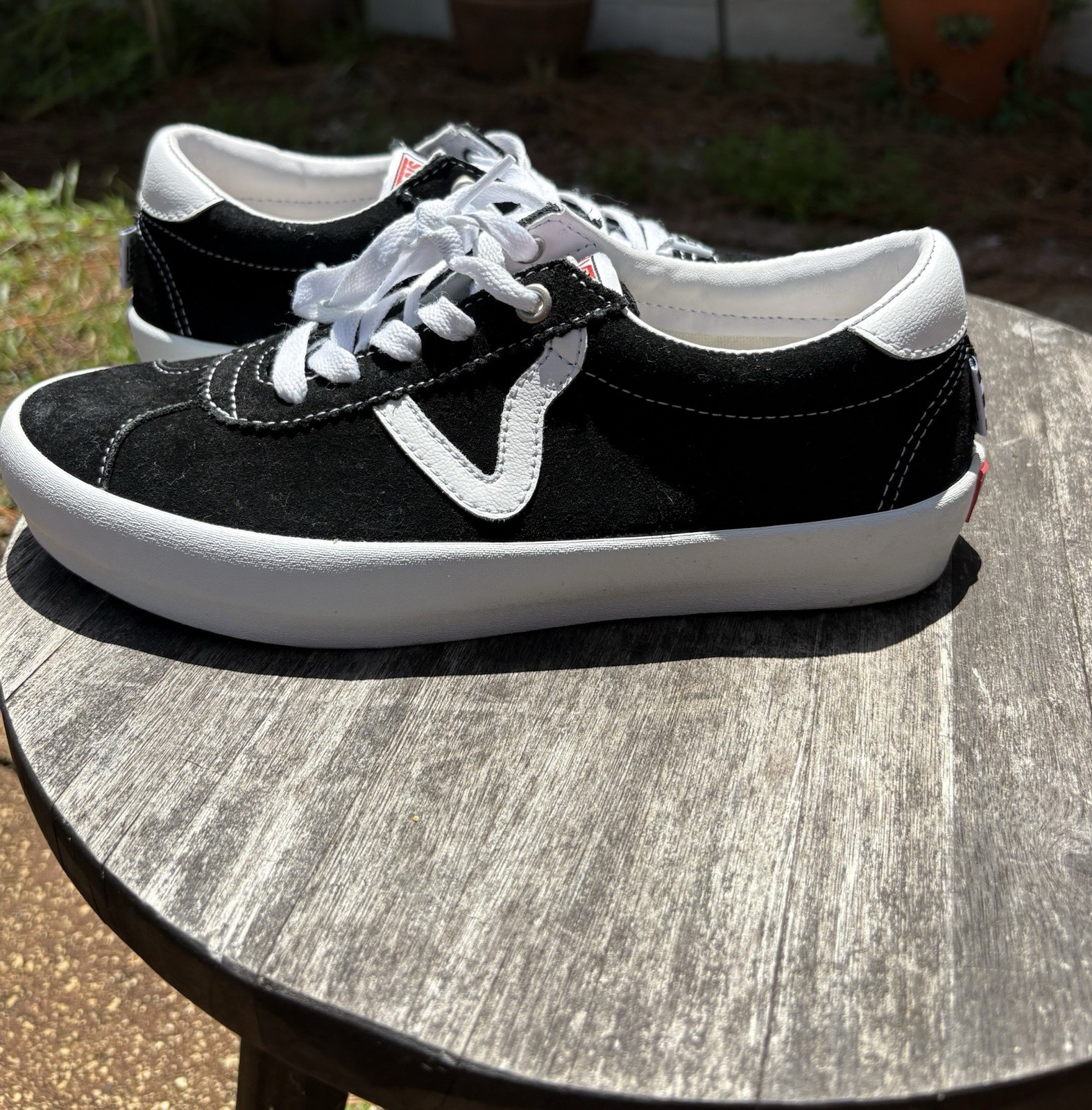 Vans Skateboarding PopCush Black Suede Sneakers Men 7 Women 8.5 EU39