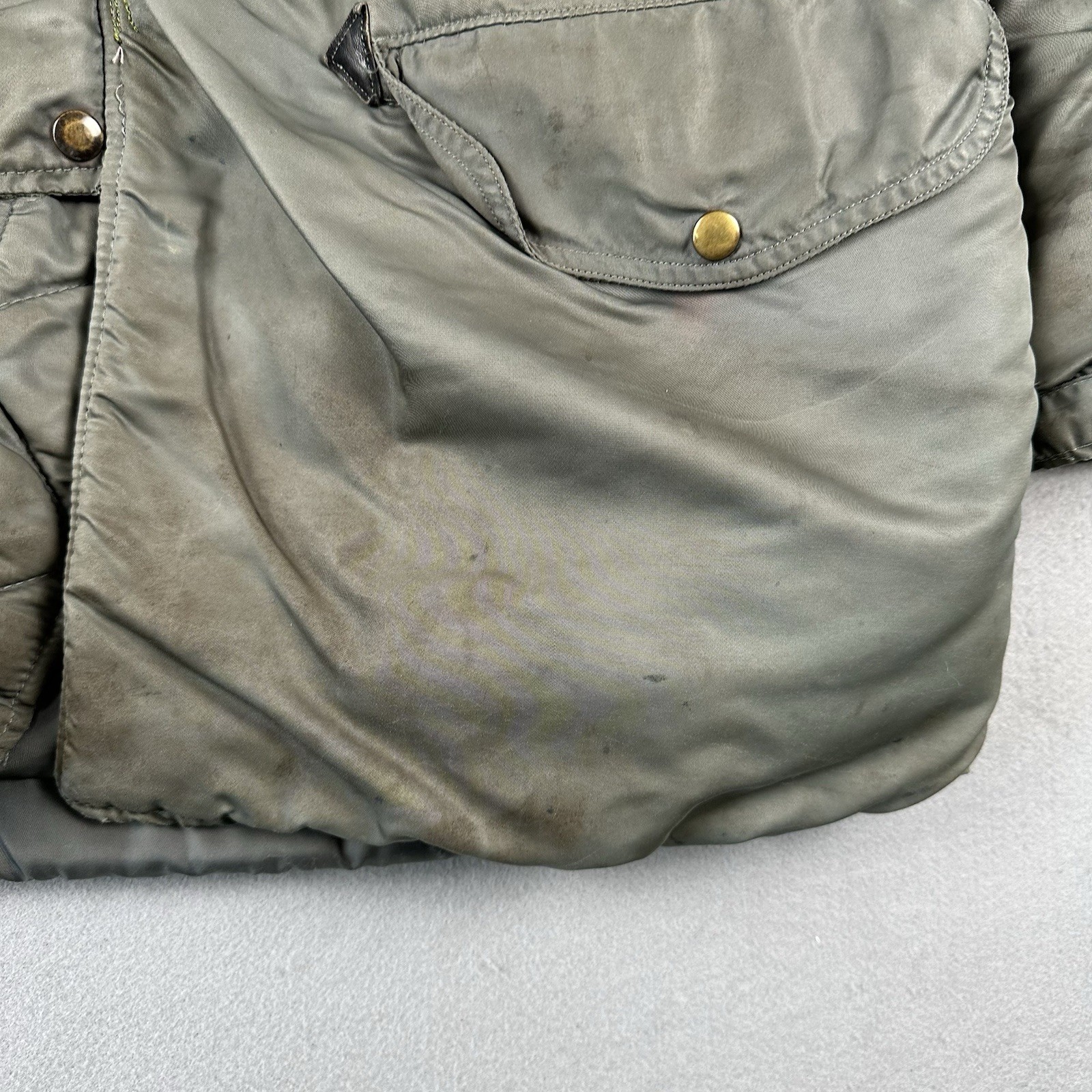 Vintage 50s US Air Force N-3B Snorkel Parka Large Green Fur Military Jacket
