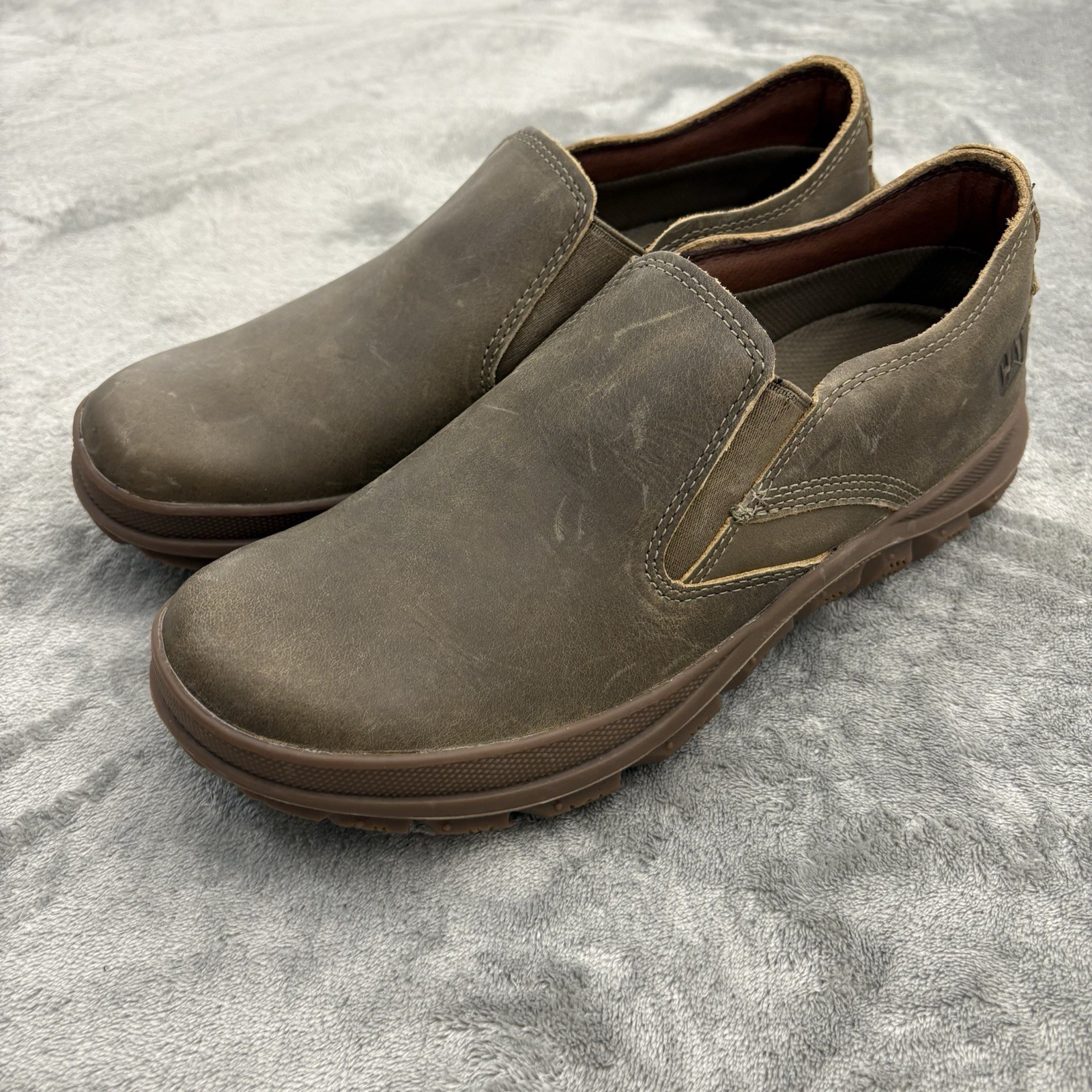 Caterpillar Fused Slip On Shoe Men’s 8 Casual Leather Brown P724804