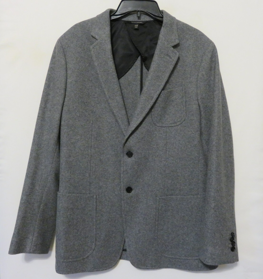 Banana Republic Modern Slim Fit Wool Blazer Gray Sport Coat 44R Mario Bellucci