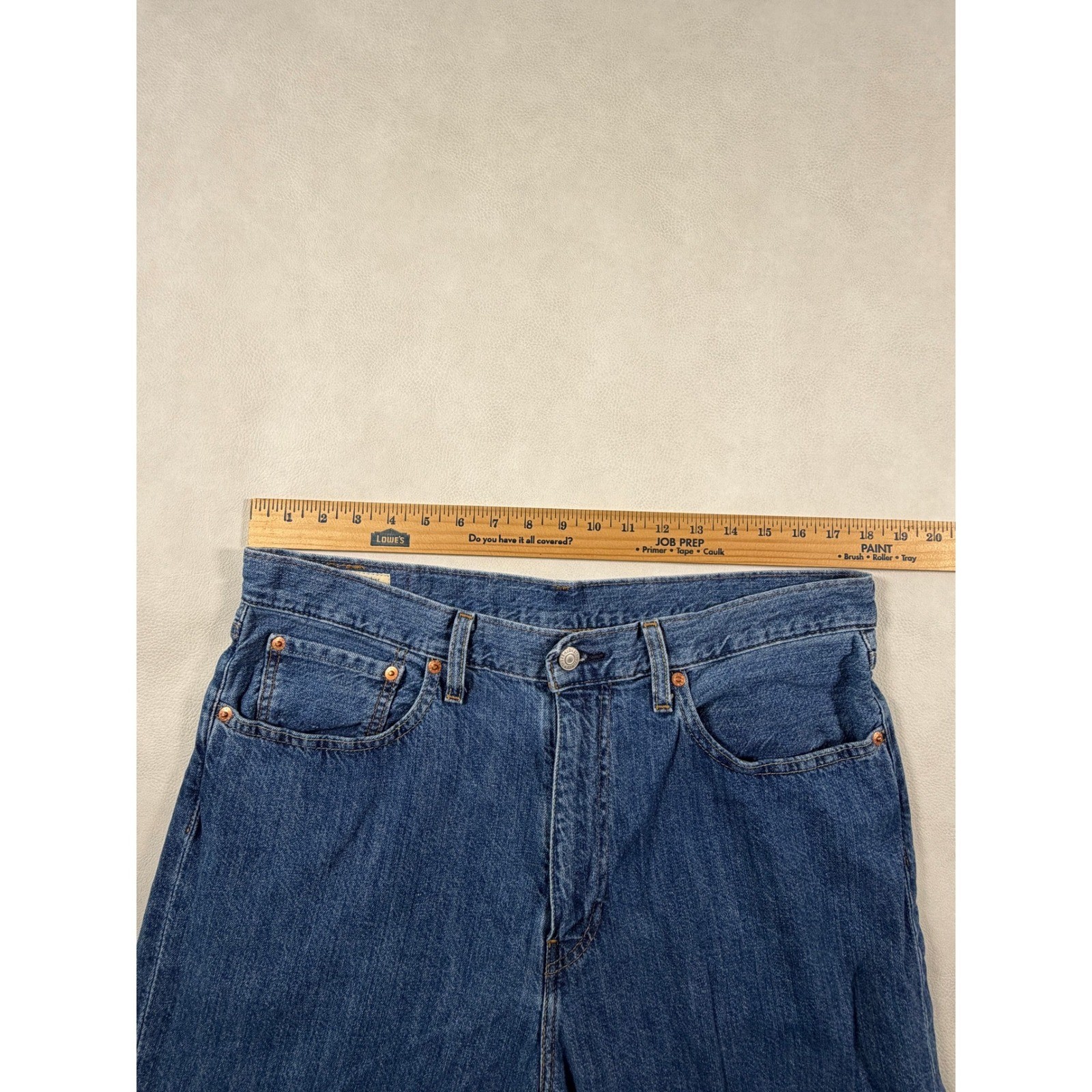 Levis Premium Big E 568 Loose Straight Jeans Mens W34 L32 Denim Relaxed Fit