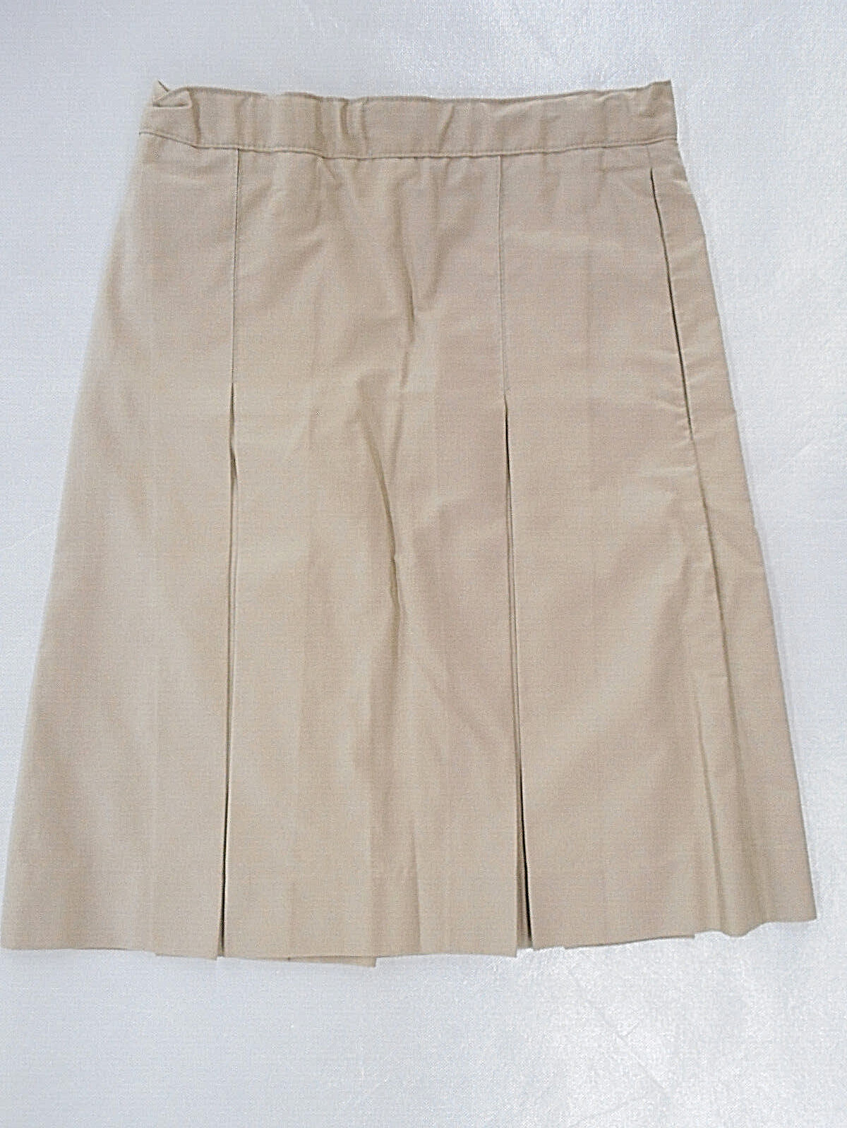 Girls R/K Khaki Box Pleat Uniform Skirt Regular & plus Sizes 4 – 18