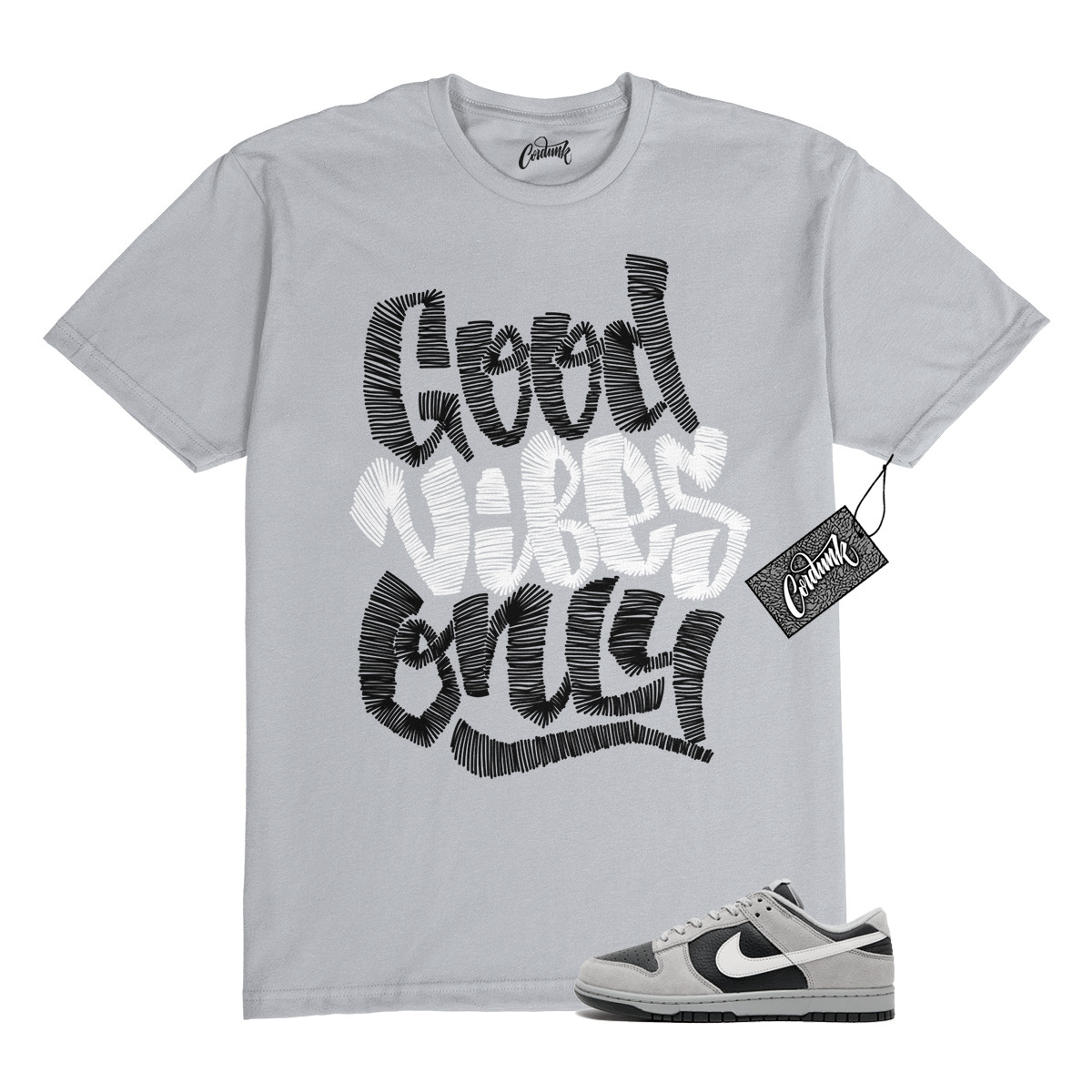 Dunk Light Smoke Grey Anthracite Reflect Silver Black T Shirt to Match GVO