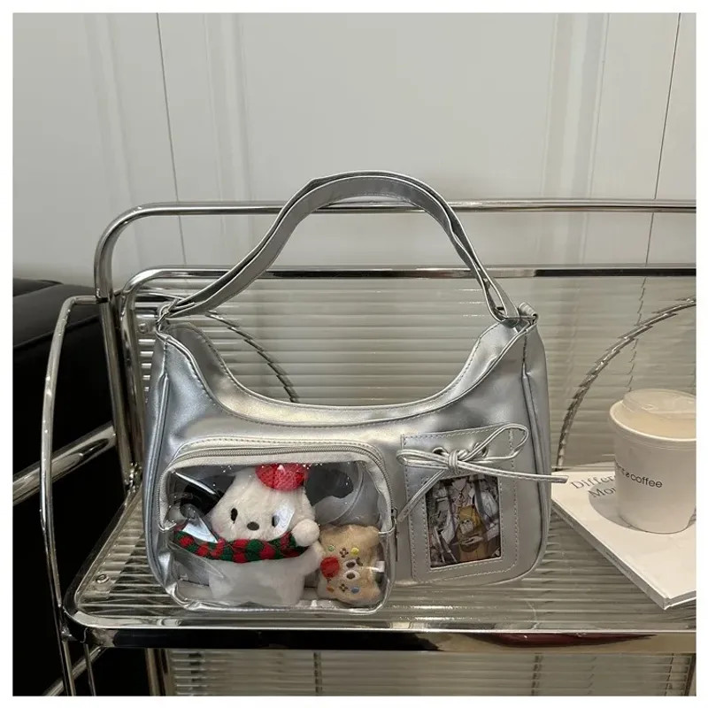 Y2k Harajuku Shoulder Bag Women Korean Transparent Ita Bag School Crossbody Bag