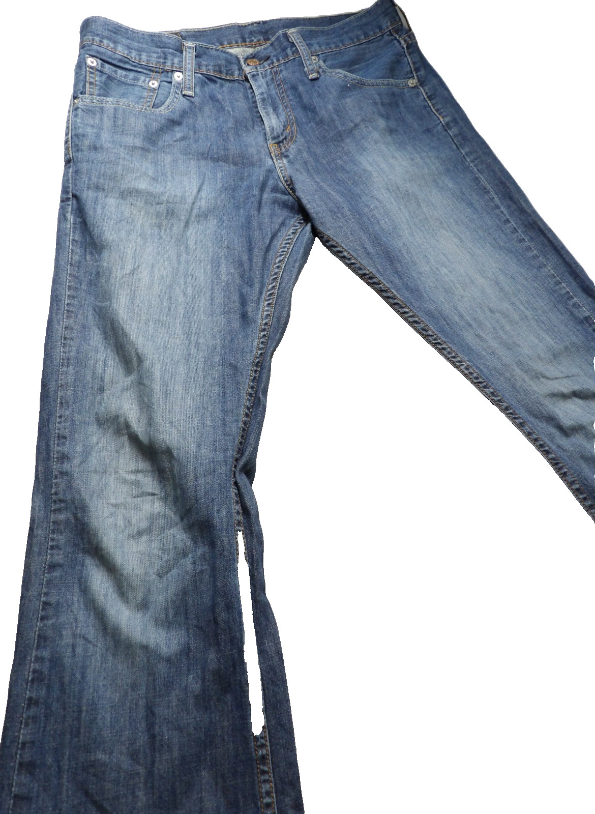 Levi 527 Bootcut Jeans Denim Men W30xL34 Blue Workwear Cotton Classic Pants Logo