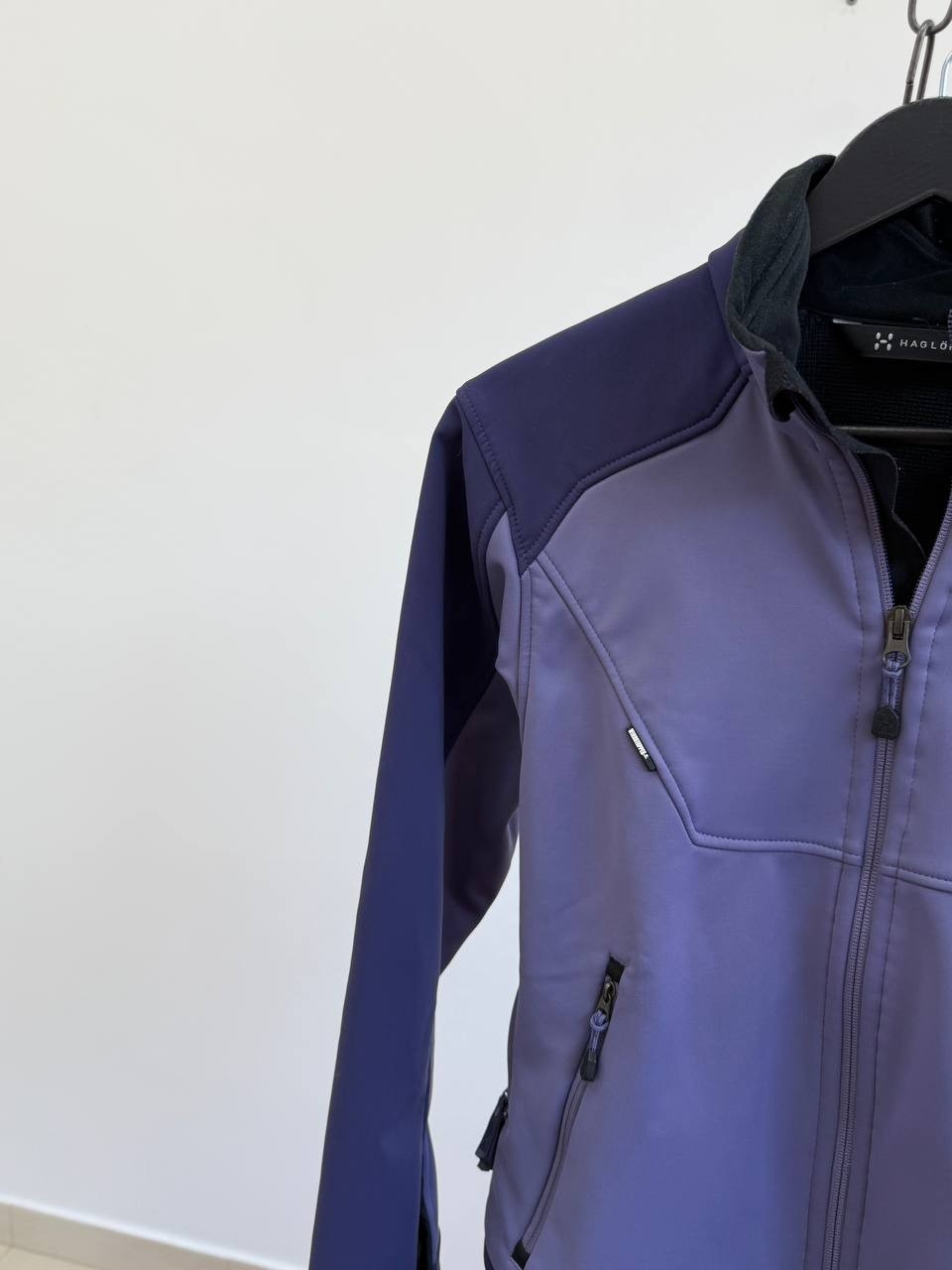 Haglöfs Women Softshell Fleece Jacket Size S Purple Outdoor Trekking Hiking