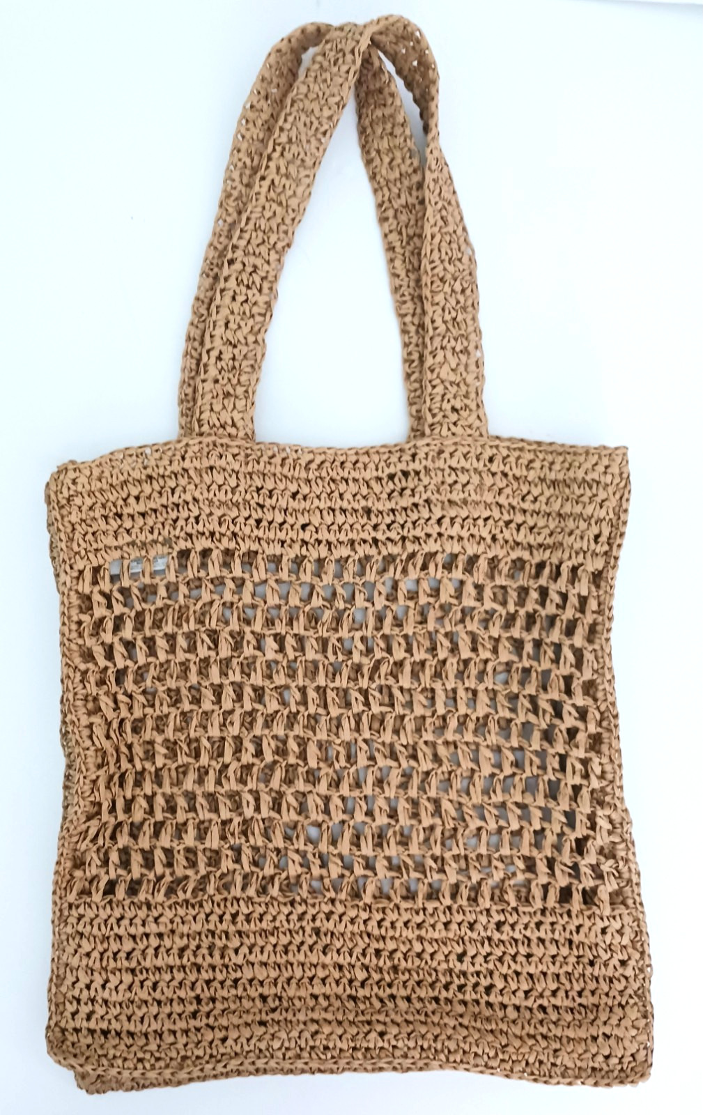 NEW Primark Large Raffia Open Weave Tote Bag 15X3X16