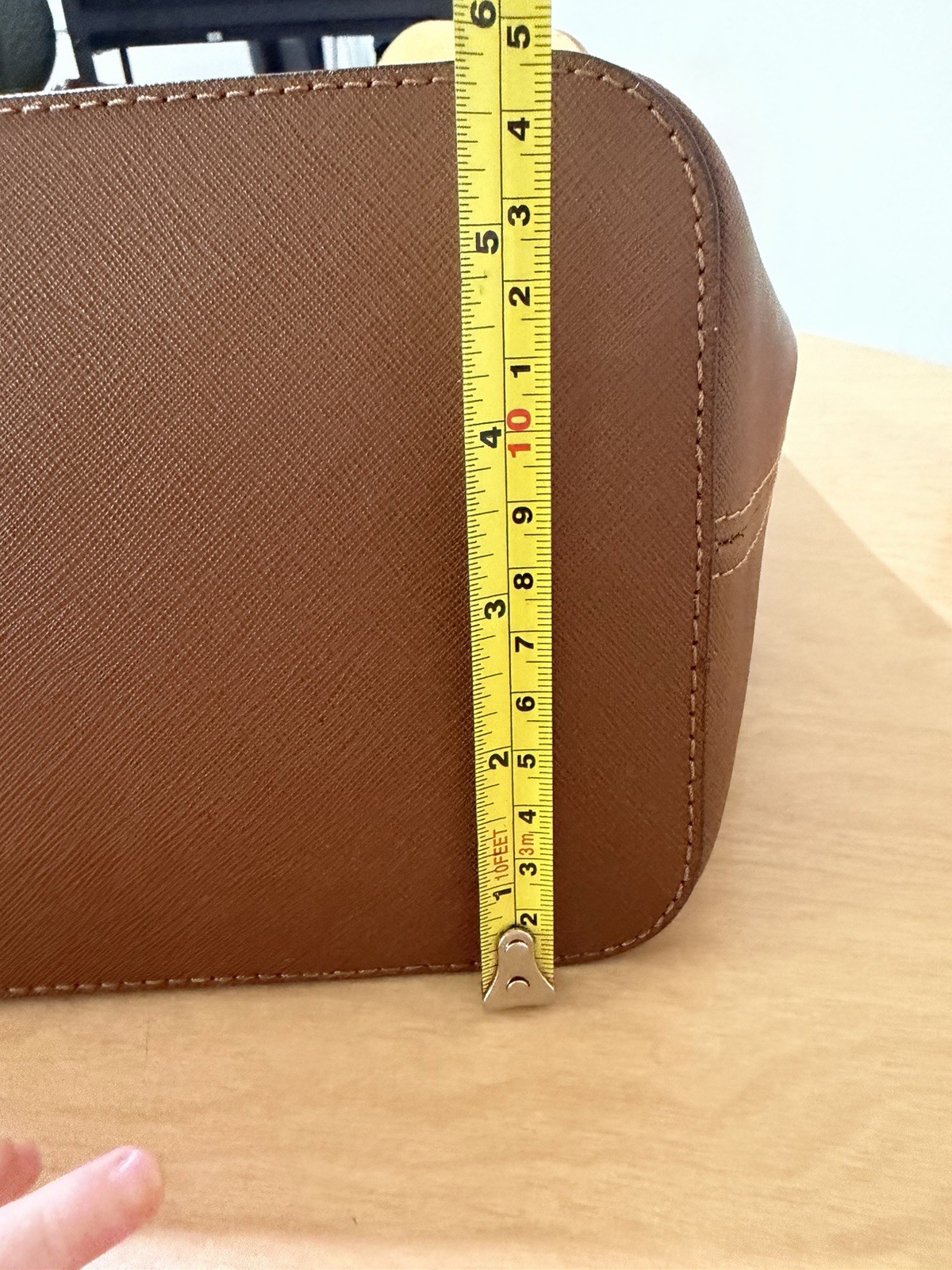 MICHAEL KORS SAFFIANO LEATHER TOTE BAG Large Brown