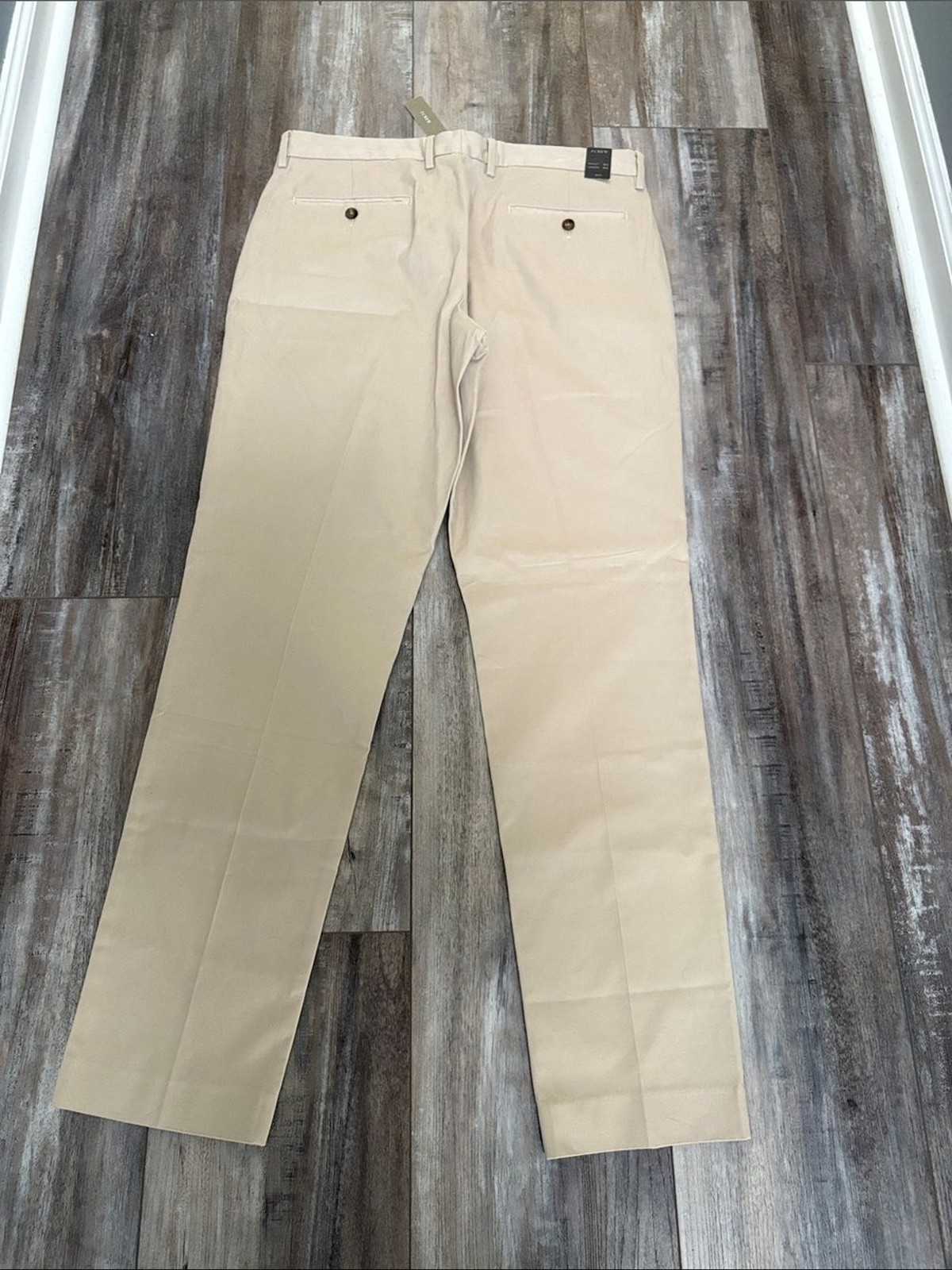 NWT J. Crew Bowery Dress Pant 34×34 Stretch Chino Khaki Slim Preppy Work Office