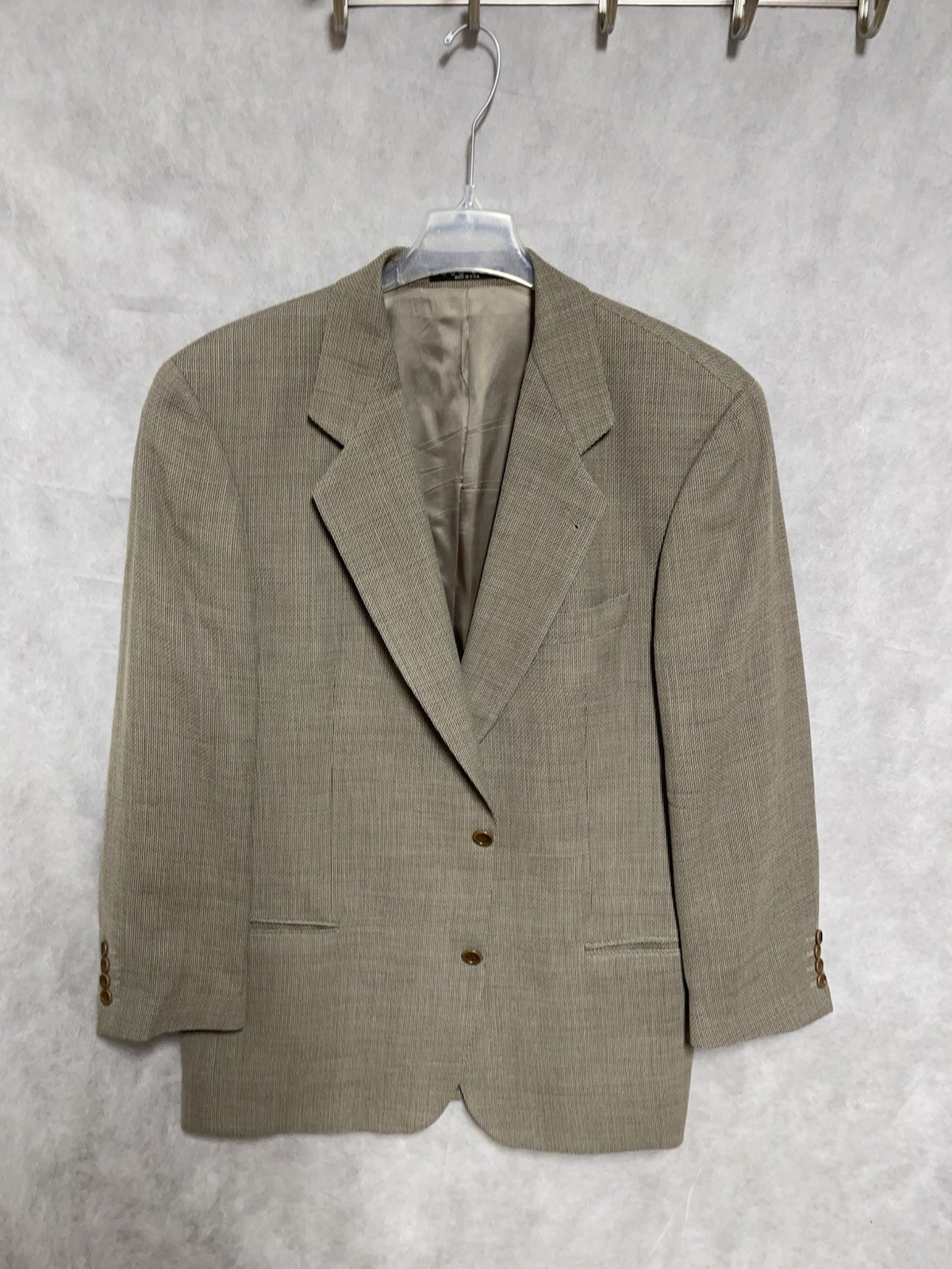 Hugo Boss Loro Piana Blazer Men 44L Galilei Super 110 Wool Flannel Textured Luxe