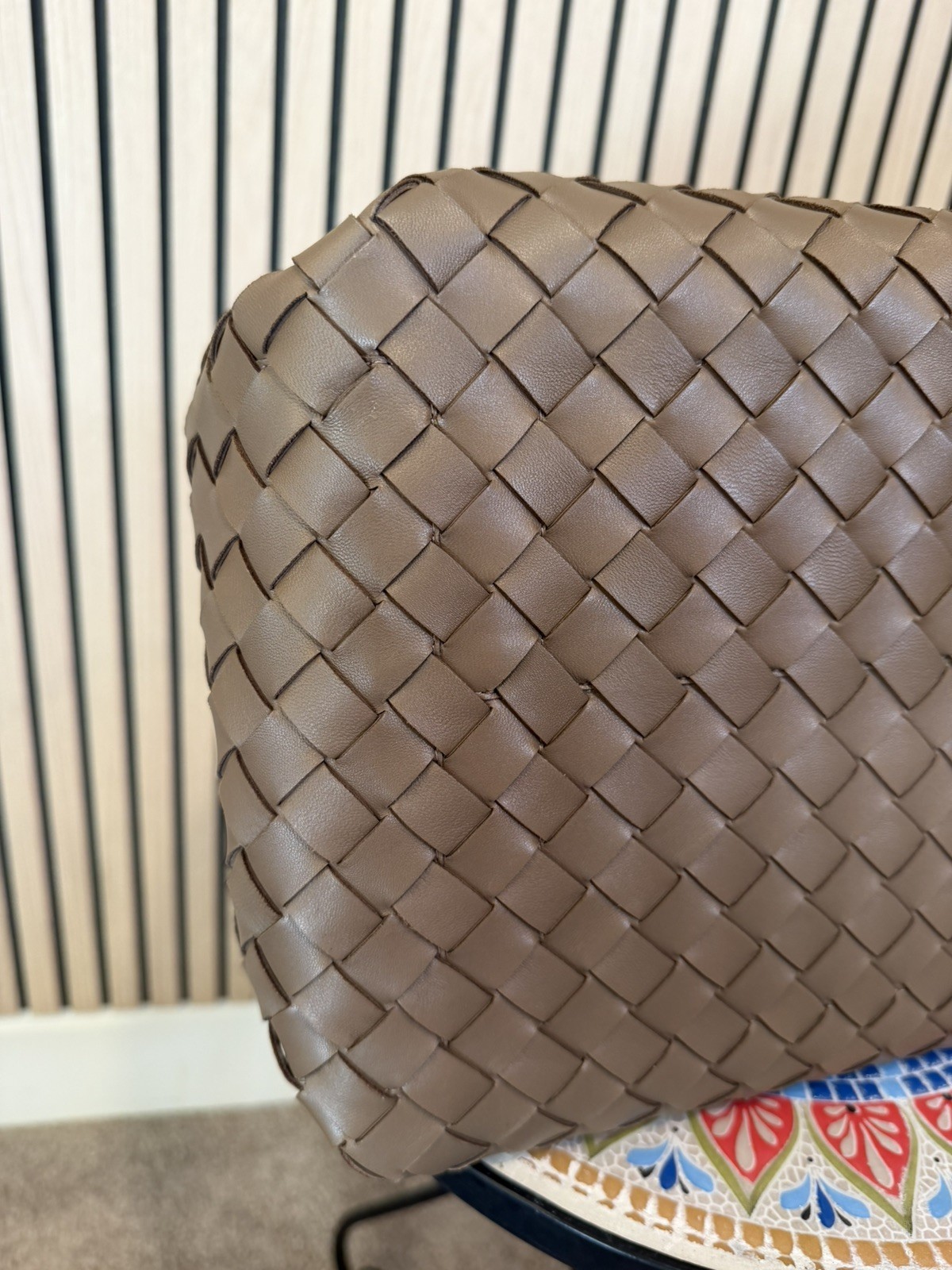 Bottega Veneta Intrecciato Large Parachute Shoulder Bag Pinecone