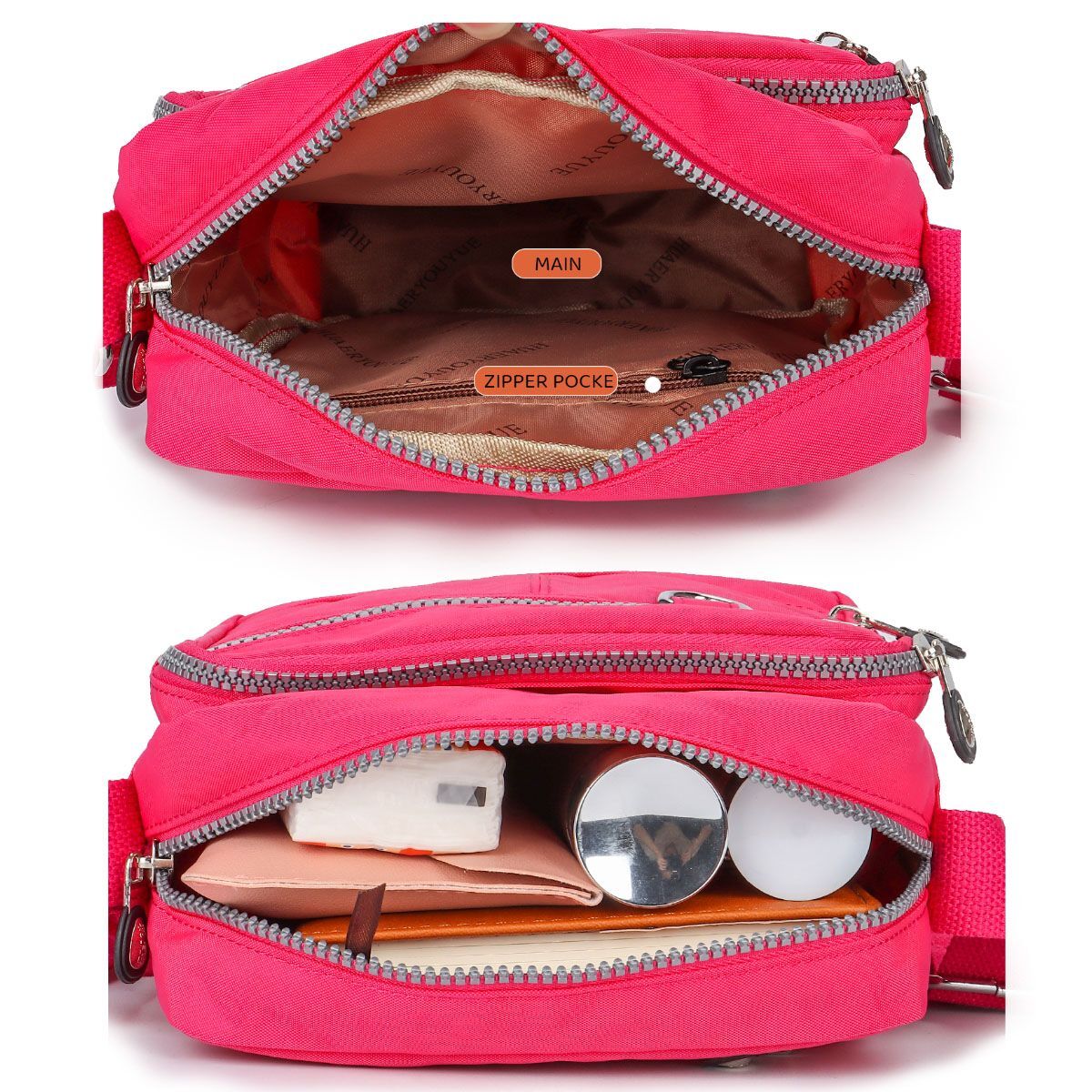 Womens Waterproof Messenger Cross Body Ladies Handbag Bag Shoulder Bag Purse